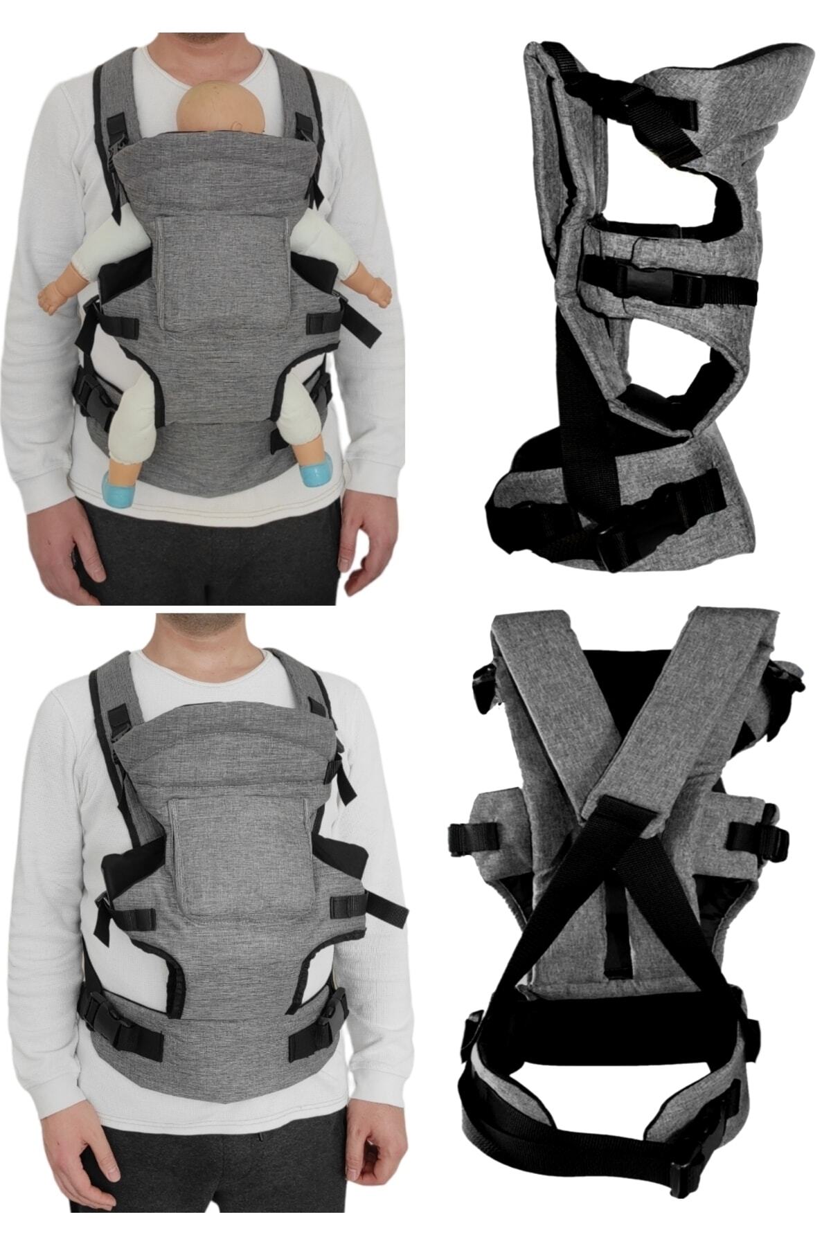 USF Anne Bebek Bakım Çantası Çift Yönlü Bel Destekli Bebek Taşıma Kangurusu fotoğrafı 5 (önizleme)