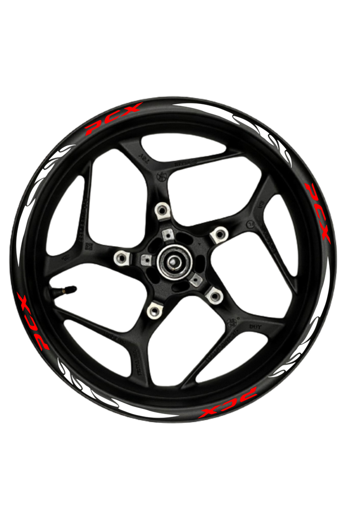 Ne verelim size PCX kırmızı yazılı  beyaz pençe şeritli Uyumlu