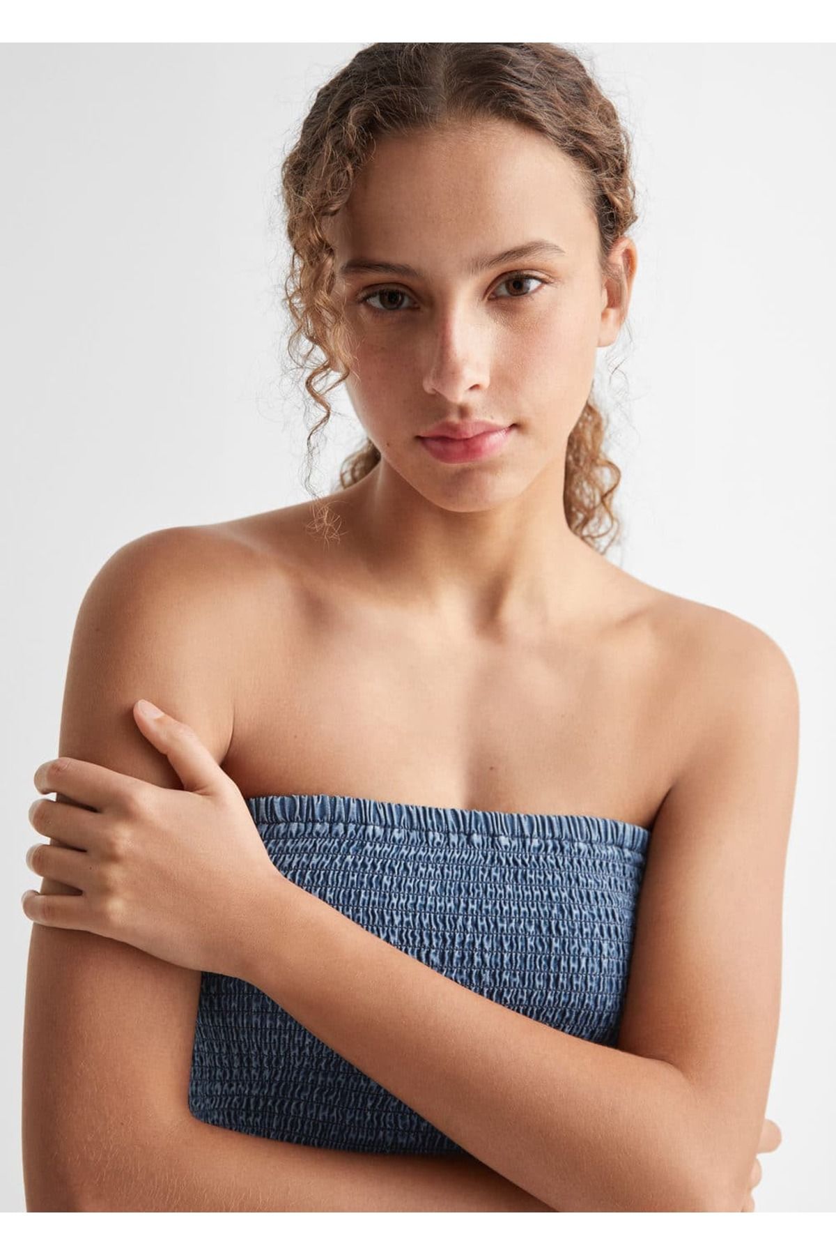 Mango Teen-Bluză bandeau cu împodobire 7
