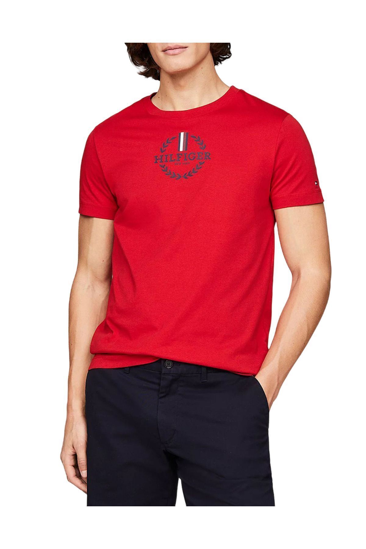 Tommy hilfiger red t shirt best sale