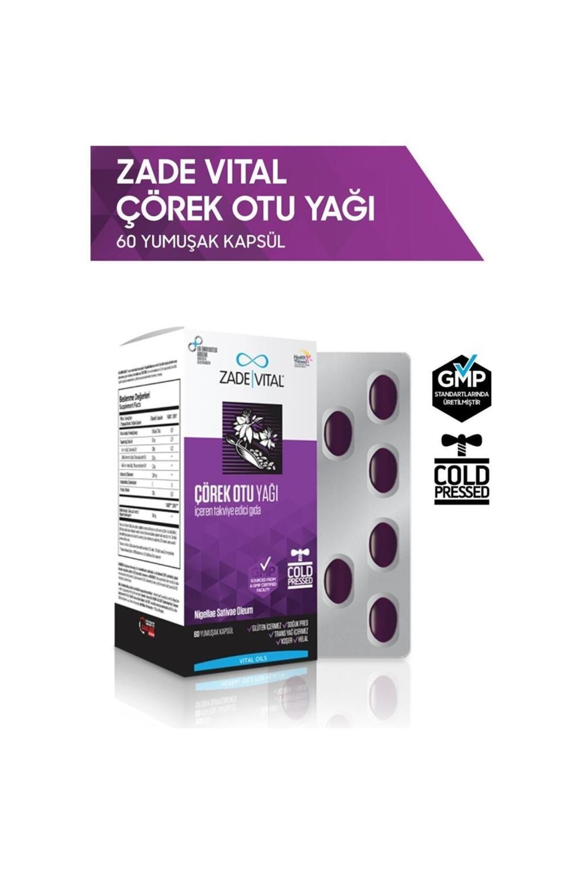 Масло черного тмина Zade Vital, 60 капсул 8690712012037