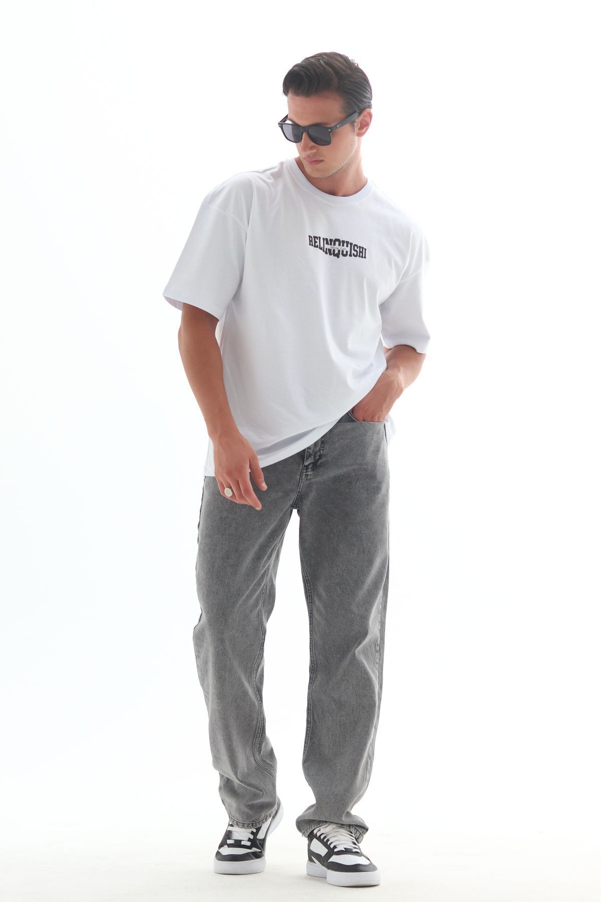 HLT JEANS-Harry Męskie - Proste Luźne Jeansy Baggy Fit, Wygodny Krój, 100% Bawełny 2