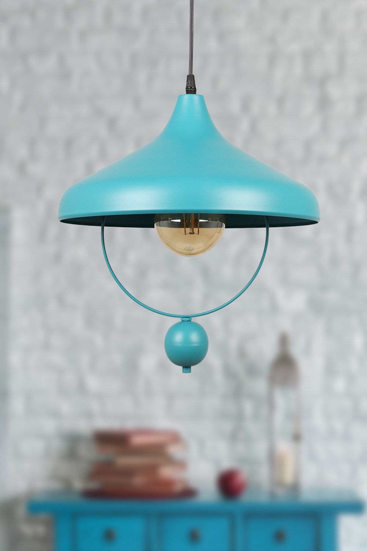 Celestial Single Chandelier Turquoise