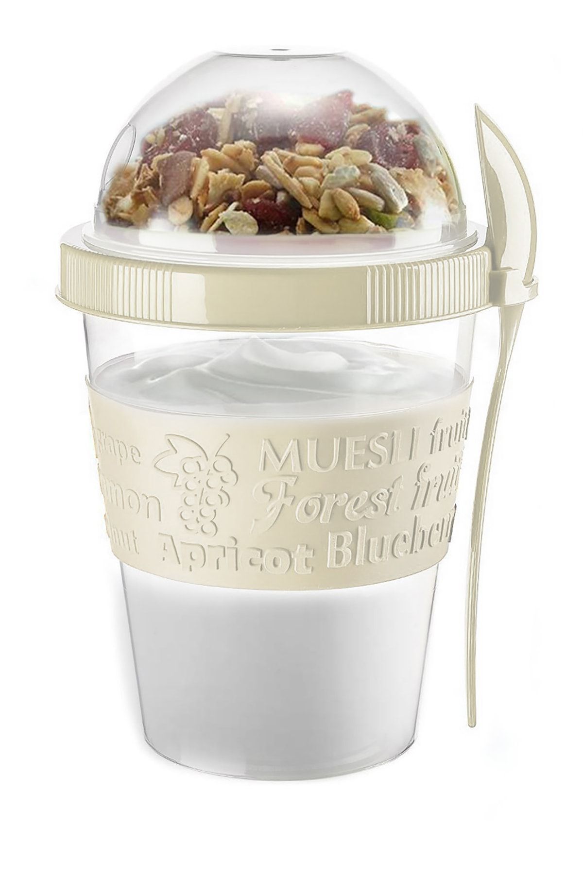 Vienev-Take'n Go Yogurt Container with Lid and Spoon 3