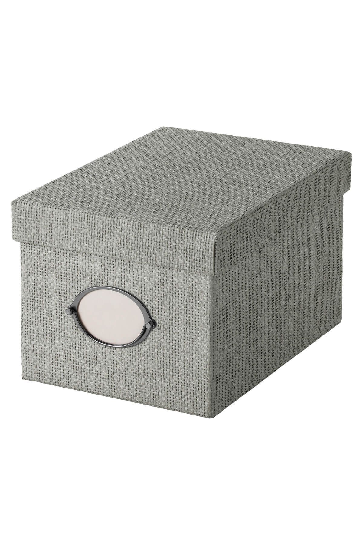 IKEA-Kvarnvık Box with Lid Gray 18x25x15 cm 2