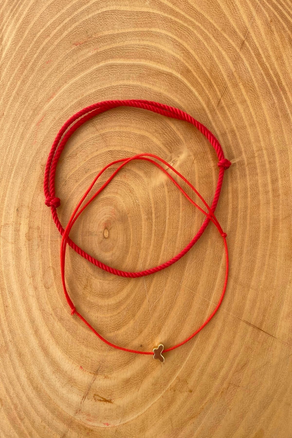 Shepidi 2'li Gold Kelebek Figürlü Kırmızı Ip Halhal