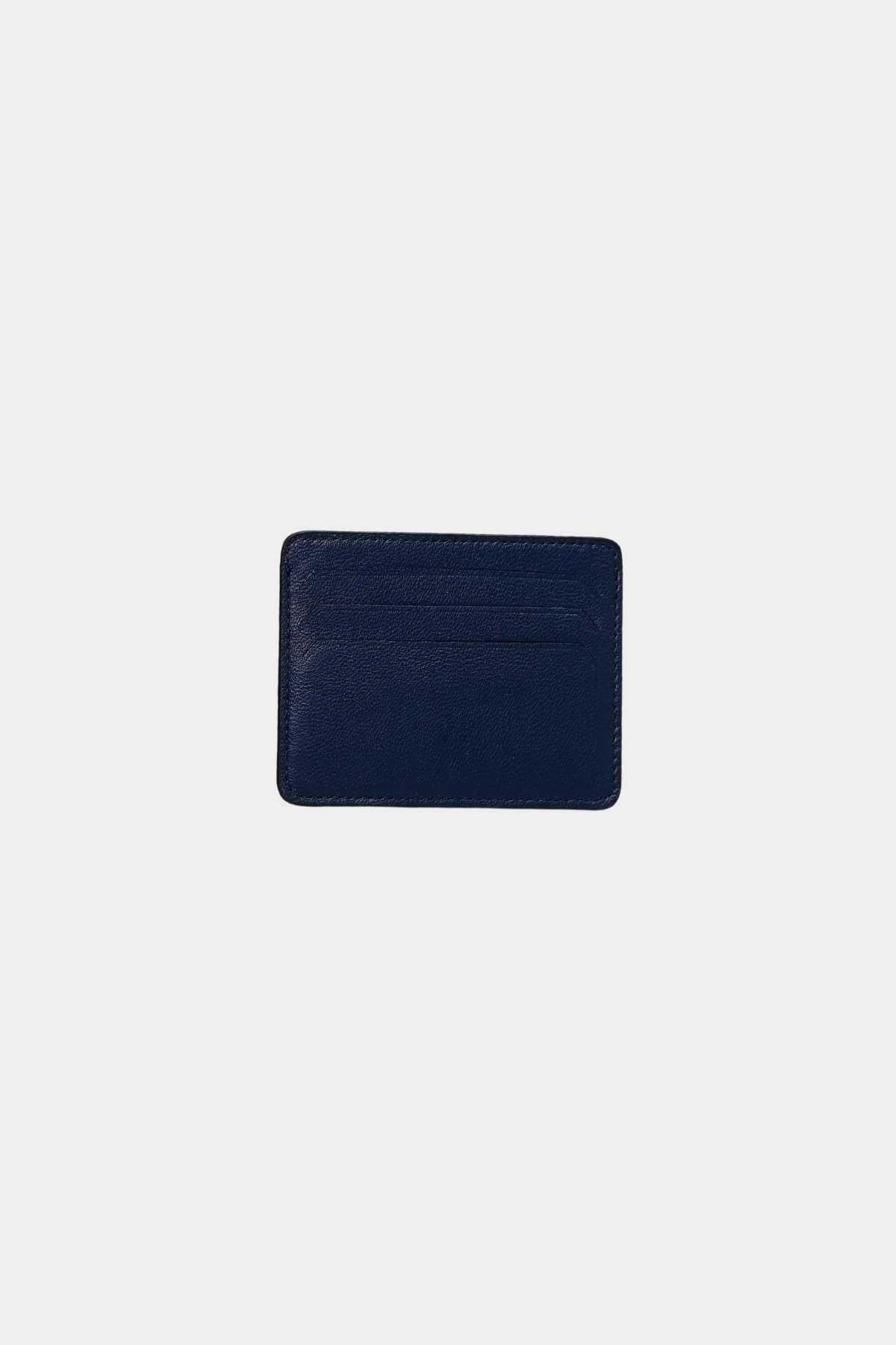 کارت دار مردانه و زنانه 0530 چرمی واقعی SUPER SLIM یونیسکس CARD HOLY FLOTHER NAVY BLUE Grande