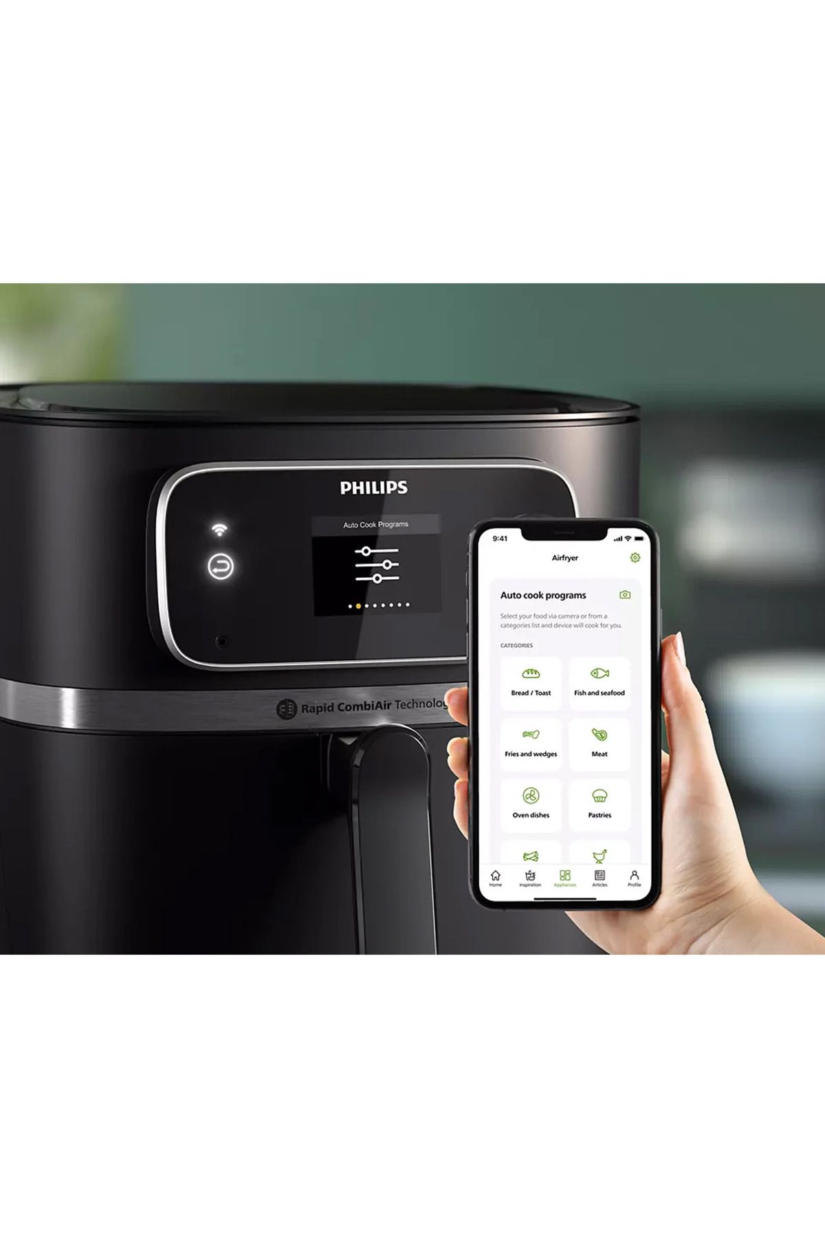 Philips-Homeid Airfryer 8.3 Lt - Remote Control, Automatic Cooking Program, Easy Clean 5