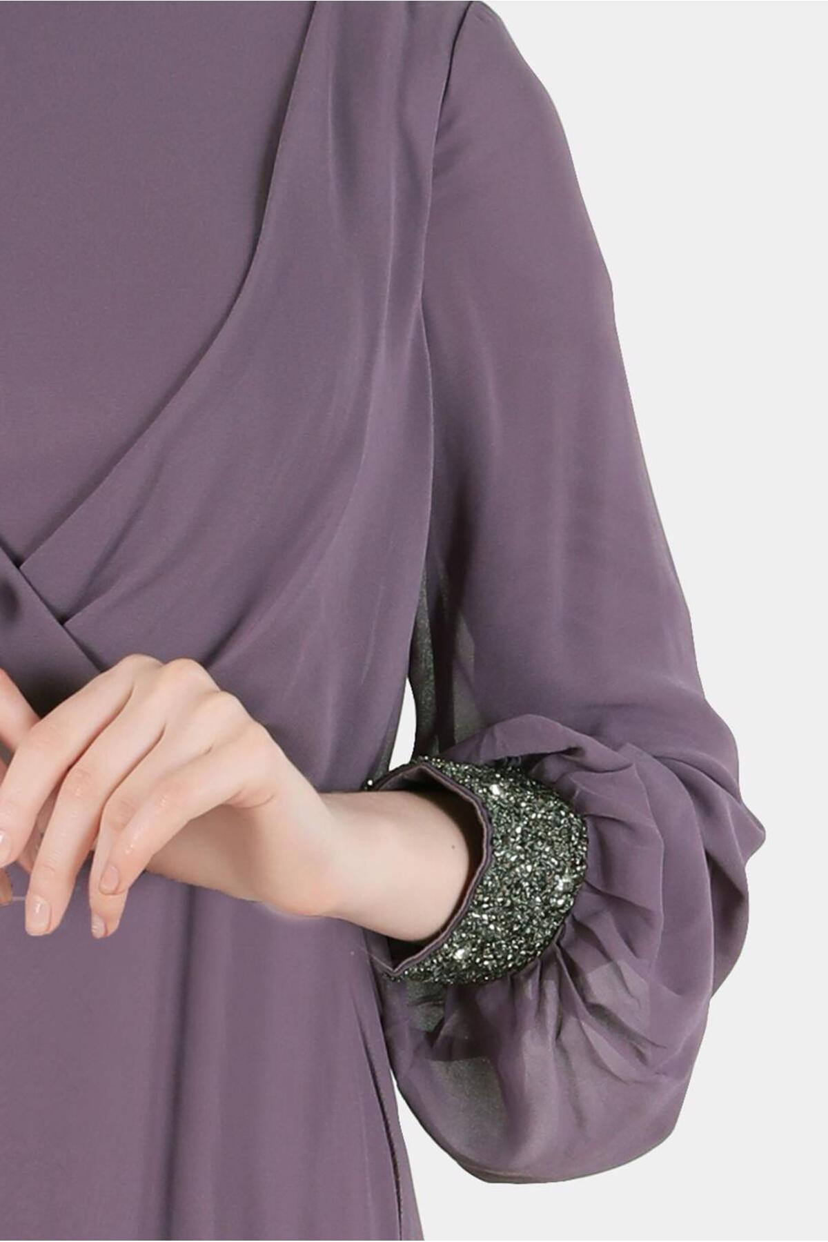 مانتو ابایا زنانه آلوینا | 22YABL0050216 Alvina - Image 4