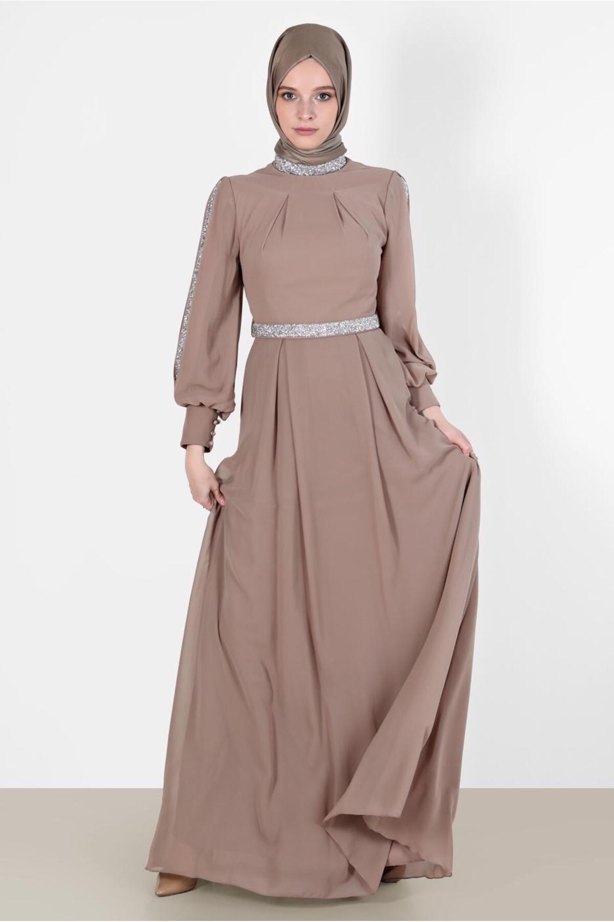 مانتو ابایا زنانه آلوینا | 22YABL0050209 Alvina - Image 2