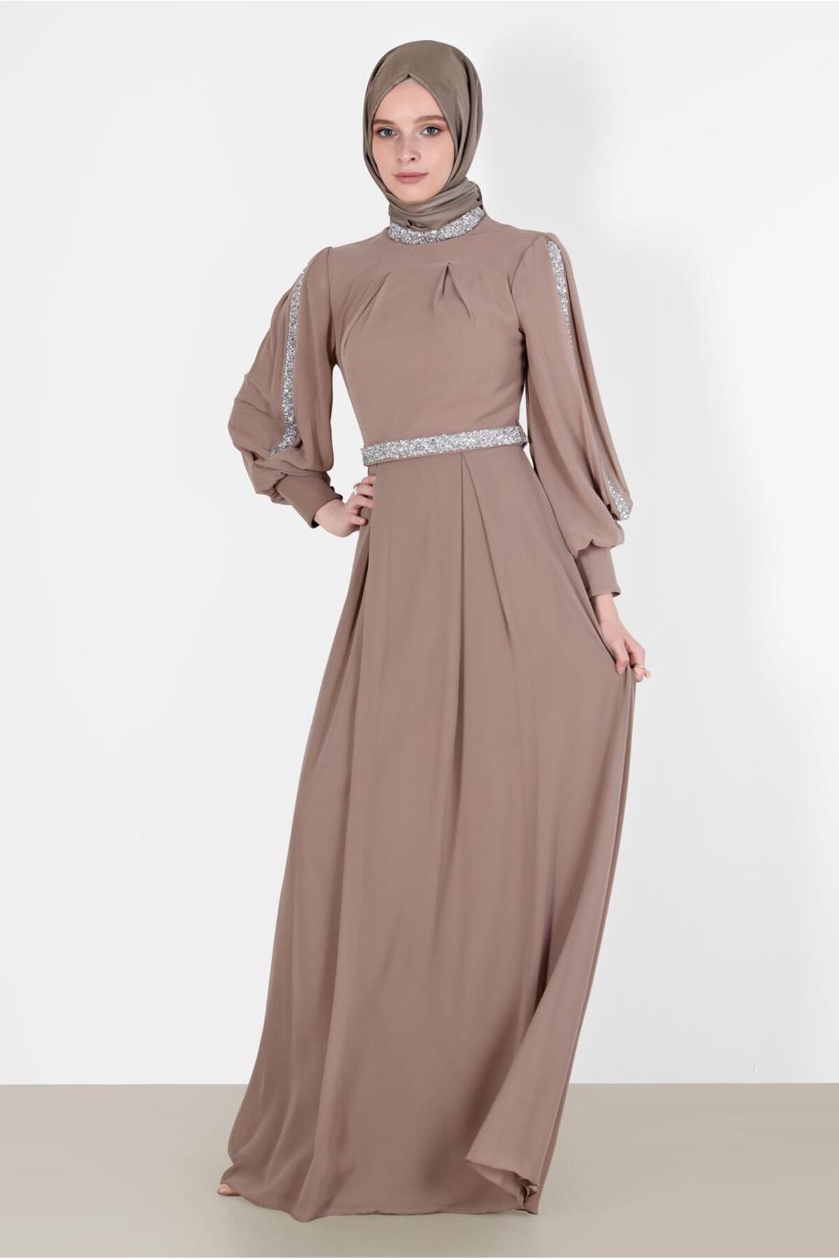 مانتو ابایا زنانه آلوینا | 22YABL0050209 Alvina - Image 3