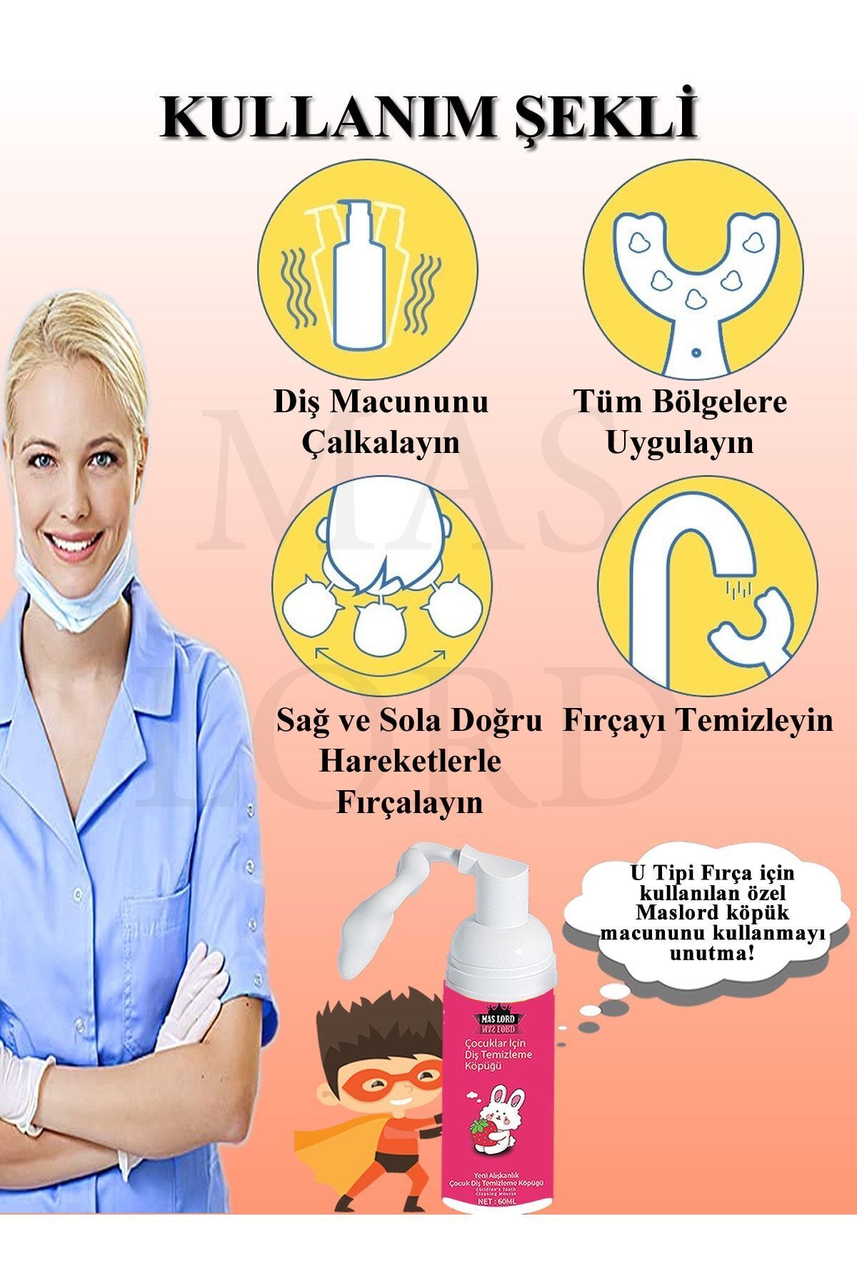 Mas Lord U Tipi Yeni Nesil Diş Fırçası - Mavi - Araba Model 2-6 Yaş fotoğrafı 7 (önizleme)