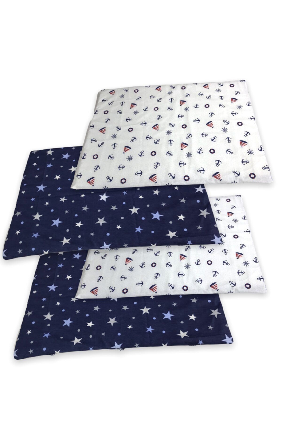Bebek Özel-Baby Child Crib Side Protection 90x190 Montessori (4 Pieces) Sailor Navy Blue 2