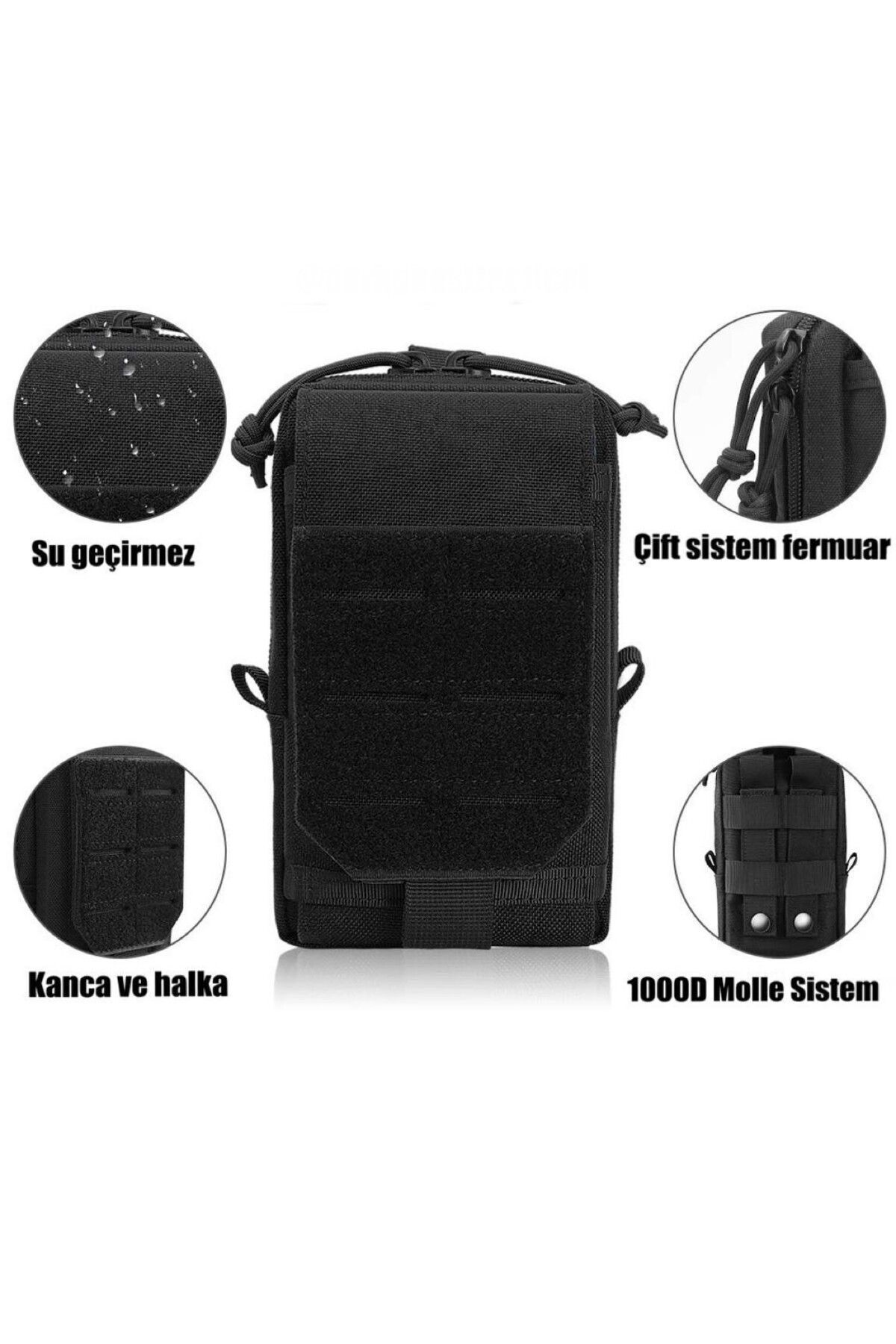 5.11 Tactical  SİYAH Molle EDC Su Geçirmez Taktik Outdoor Askeri Bel Çantası - Görsel 5