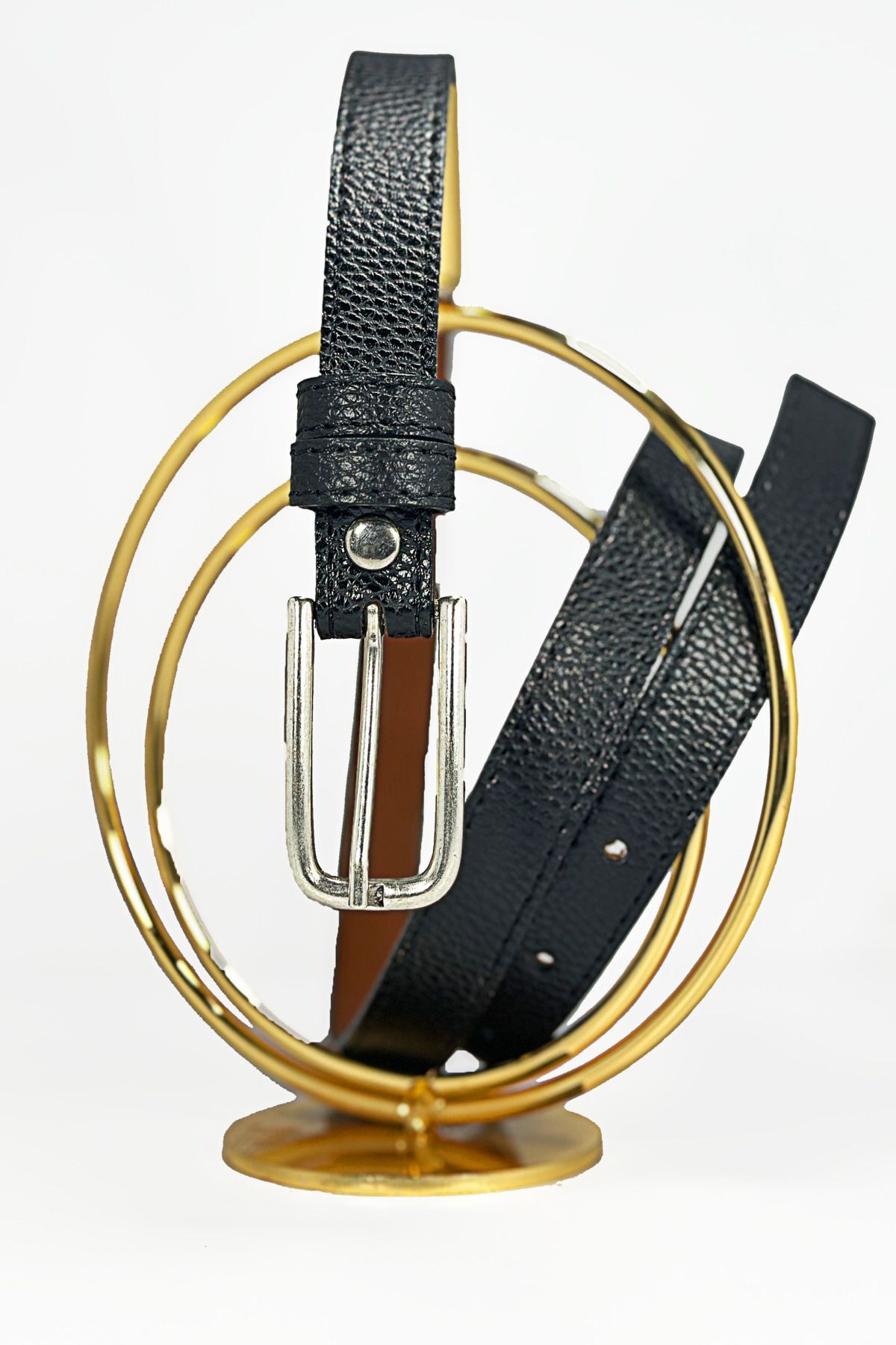 Vegan Leather Women's Belt 2 cm Shirt, Sweater, Trousers and Dress Belt
