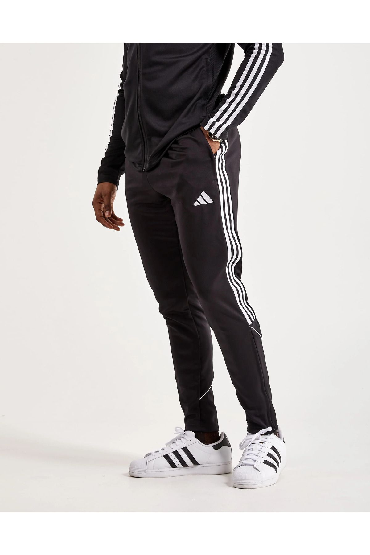 Adidas black sweatpants mens deals