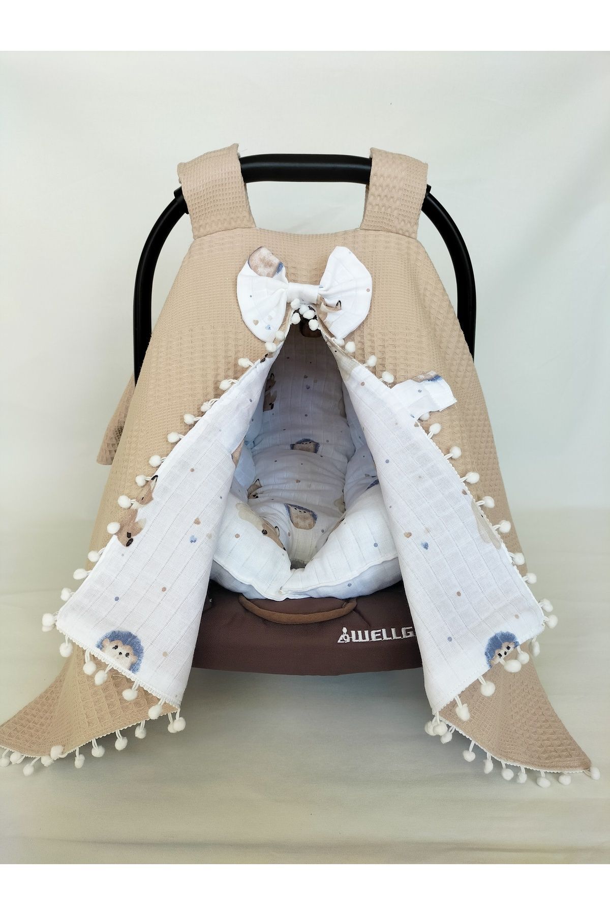 eyma home Çift Taraflı Puset Örtüsü Ve Minderi