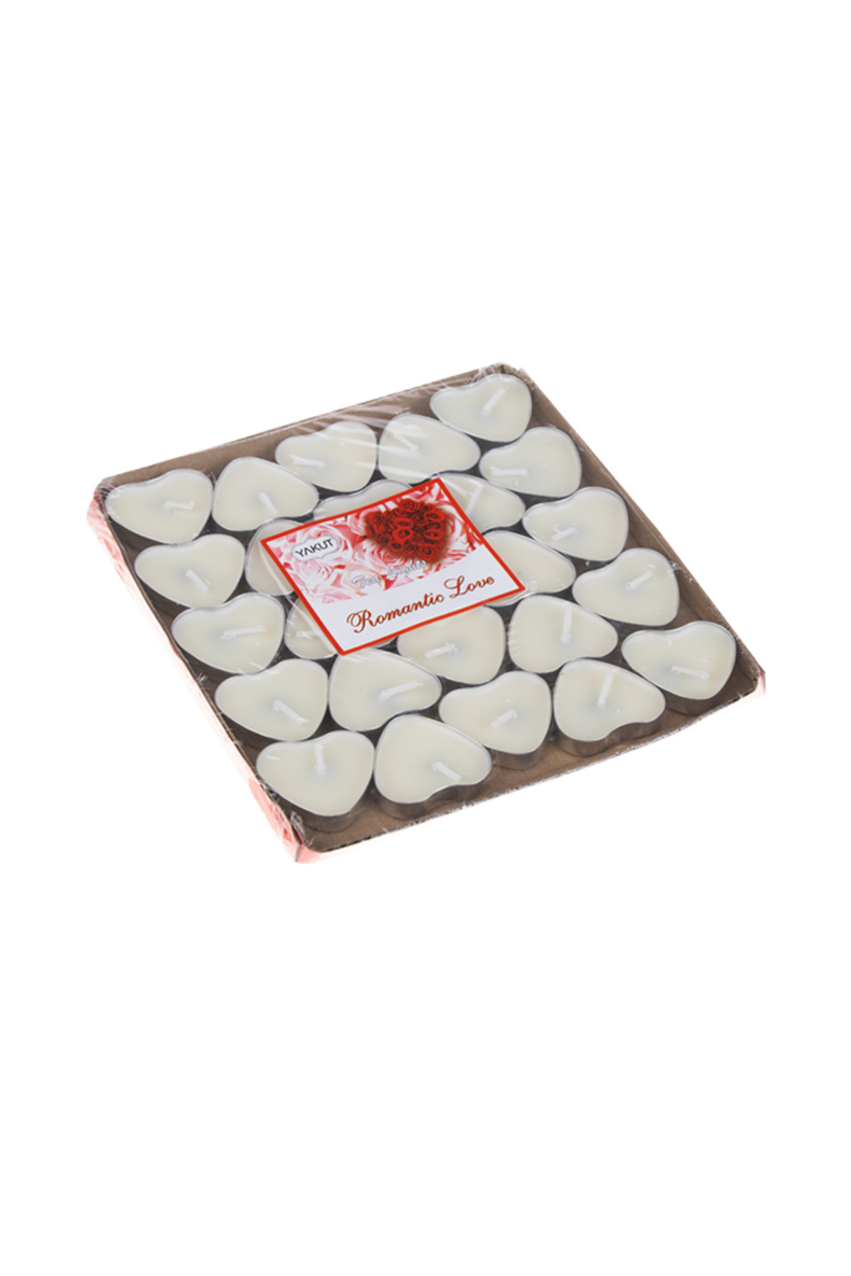 Kalp Desenli Mum 25 Adet