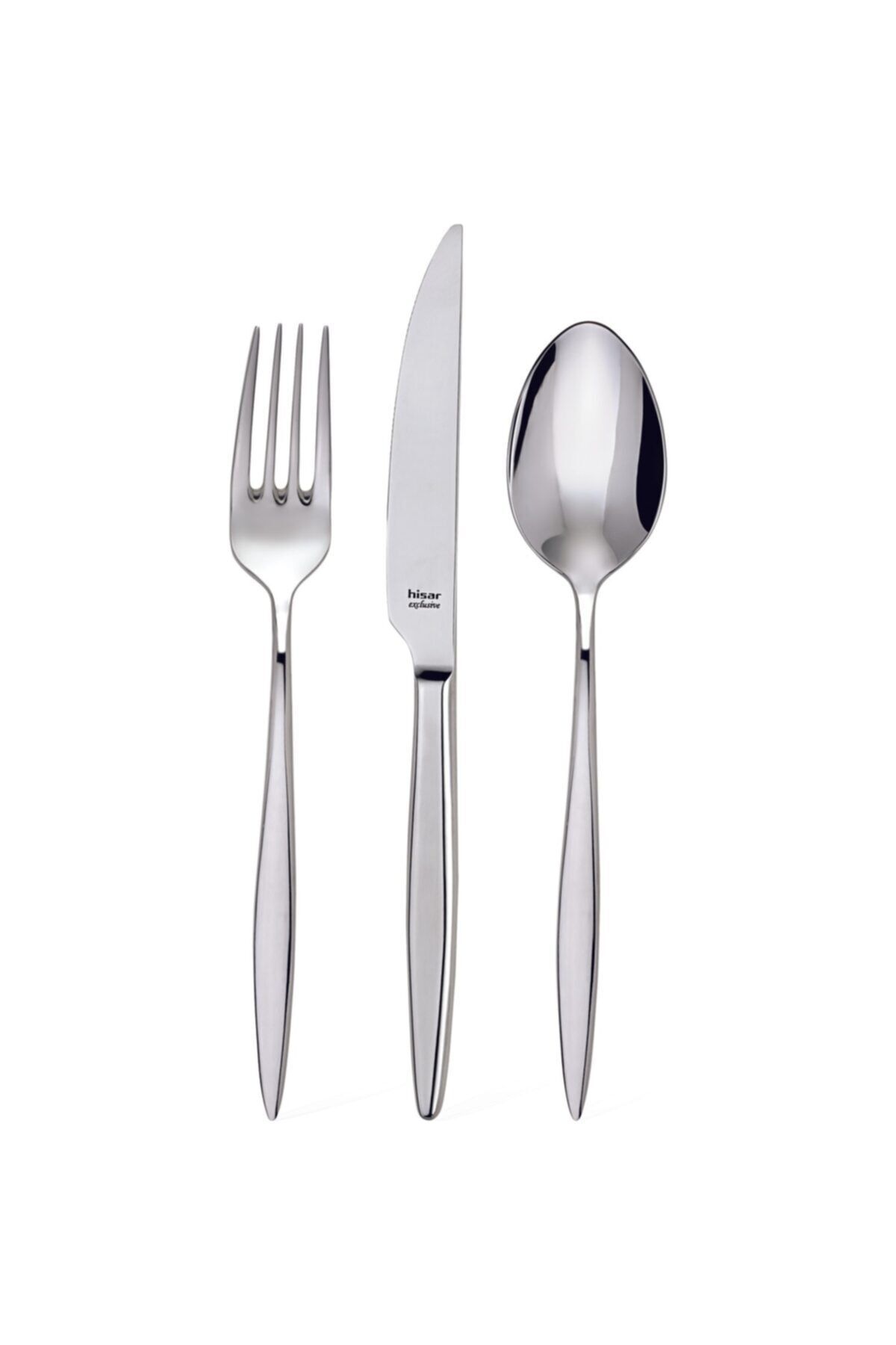 Hisar-Mercury 24 Piece Steel Spoon Knife Set - 6 Person 1