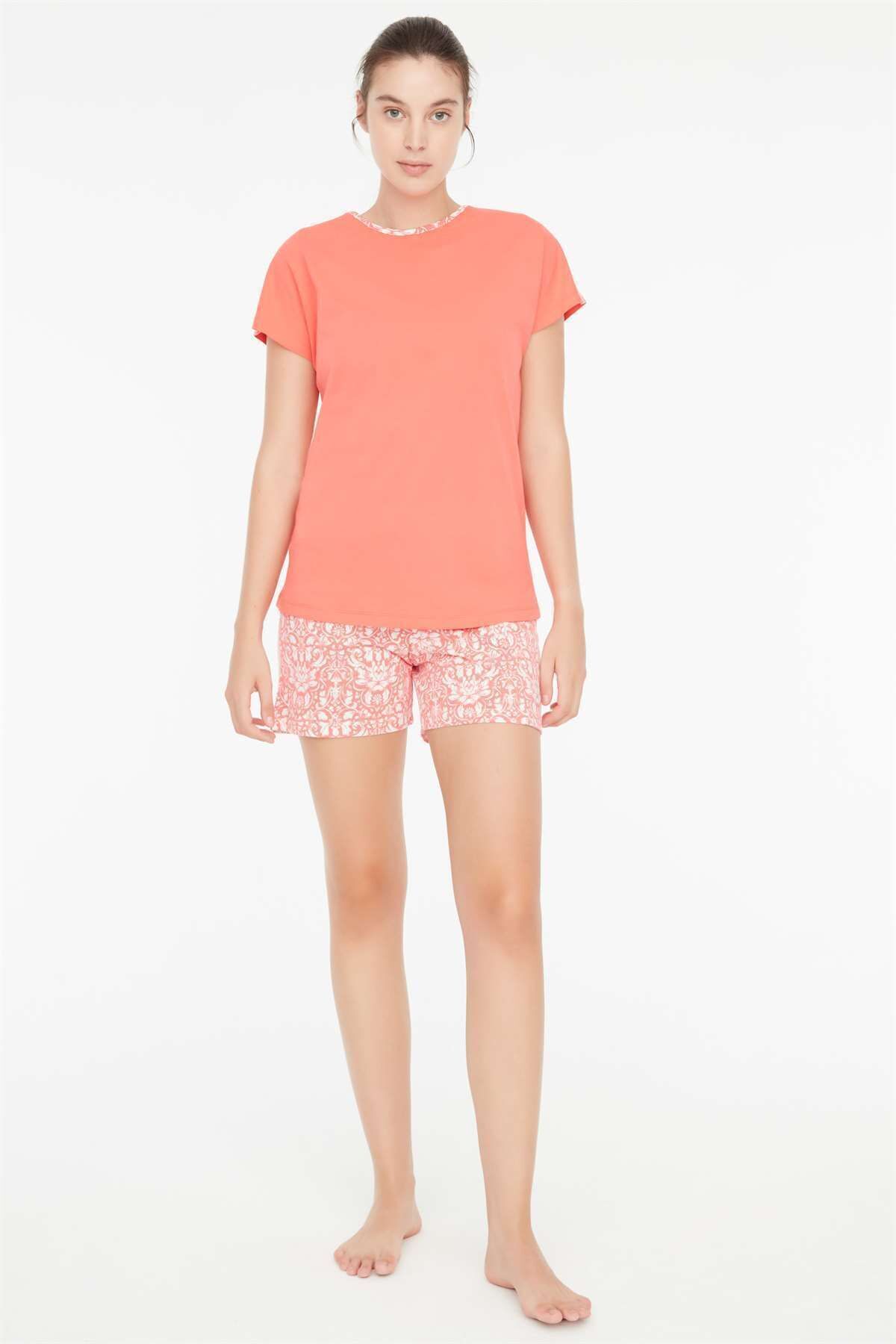 Mod Collection-- Set pijama 3 piese Coral pentru damă 5