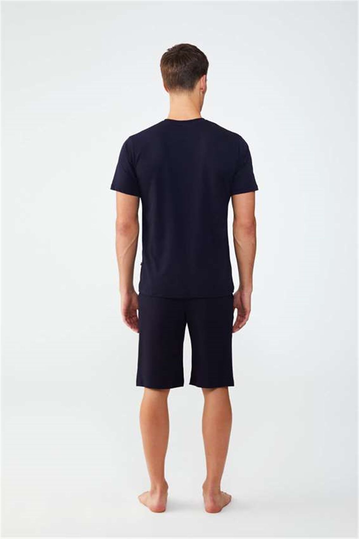 ست پیژامه آبی مردانه لباس خواب 3 تیکه سرمه ای U.S. Polo Assn.