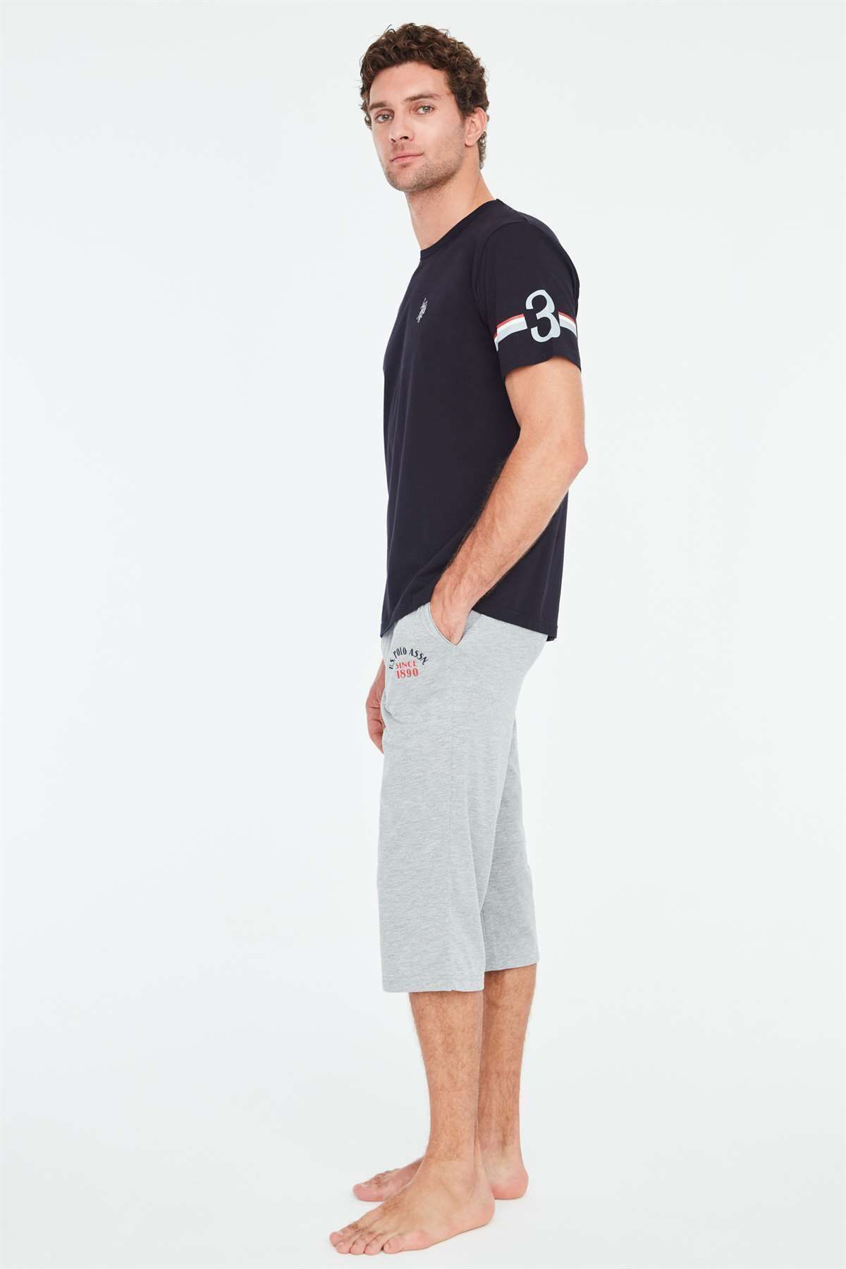 ست پیژامه آبی مردانه کاپری ناوی اورجینال U.S. Polo Assn.