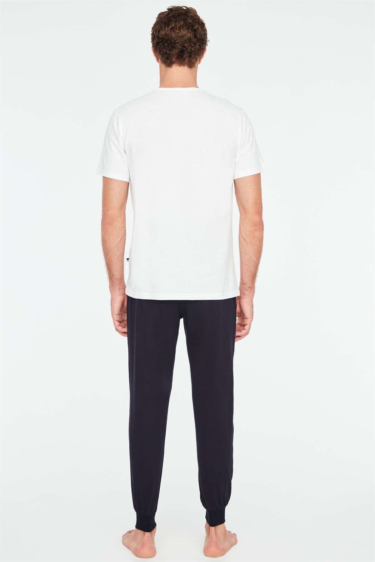 ست پیژامه چند رنگ مردانه لباس خواب یقه گرد اکرو U.S. Polo Assn.