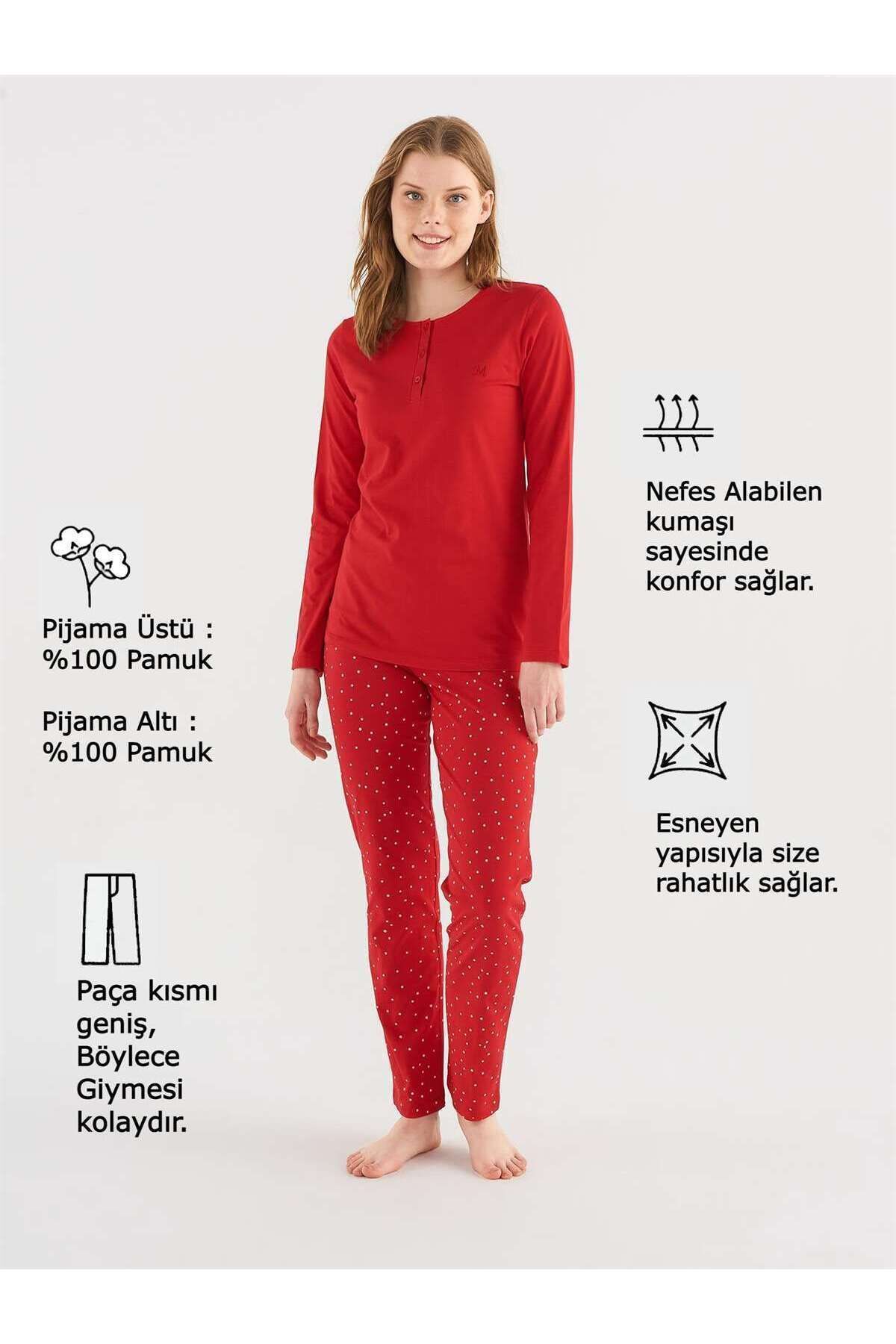 Mod Collection-Γυναικεία Σετ Πιτζάμες Red Patchwork MOD COLLECTION - 023K3.Z.7ET9.A.6GRP 4