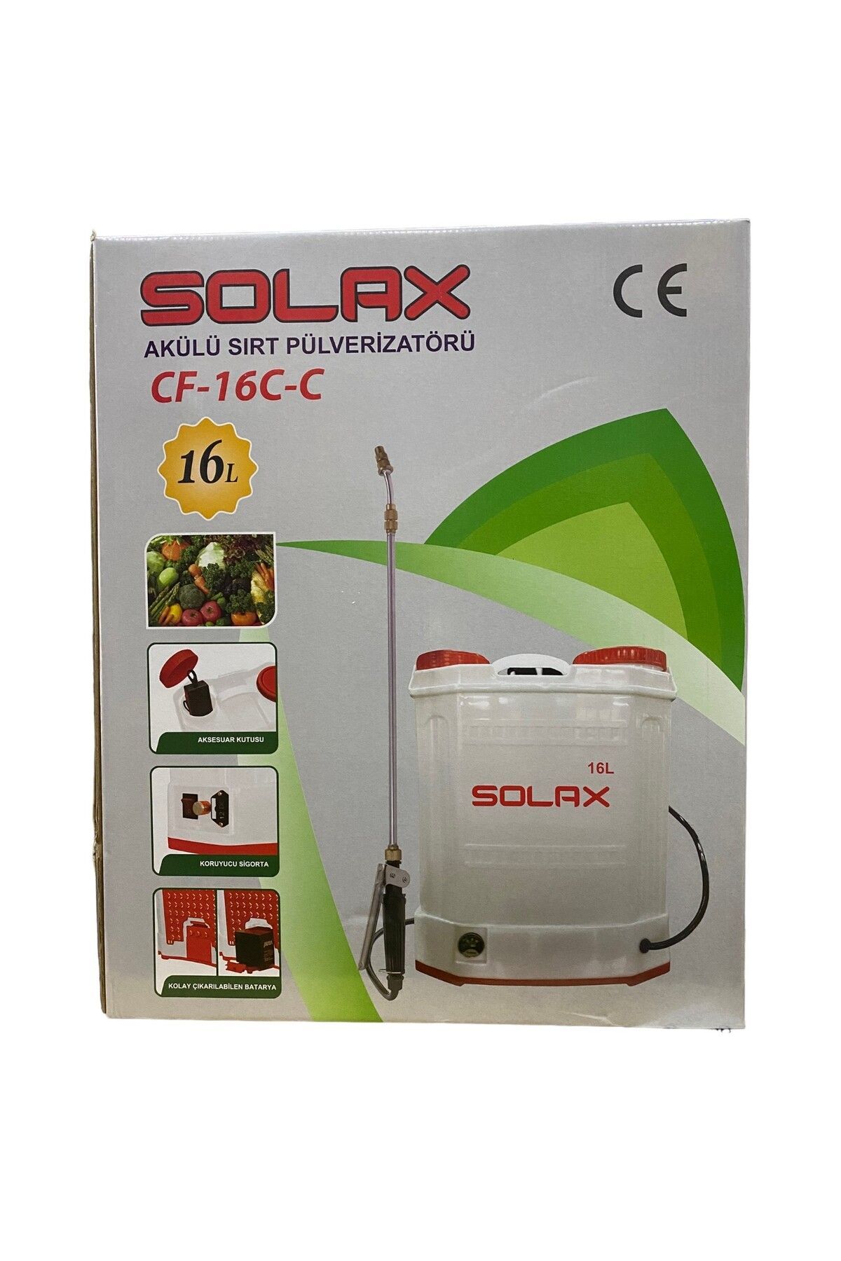 Solax Cf-16c 16 Litre Şarjlı Ilaçlama Pompası - Akülü Sırt Pompası