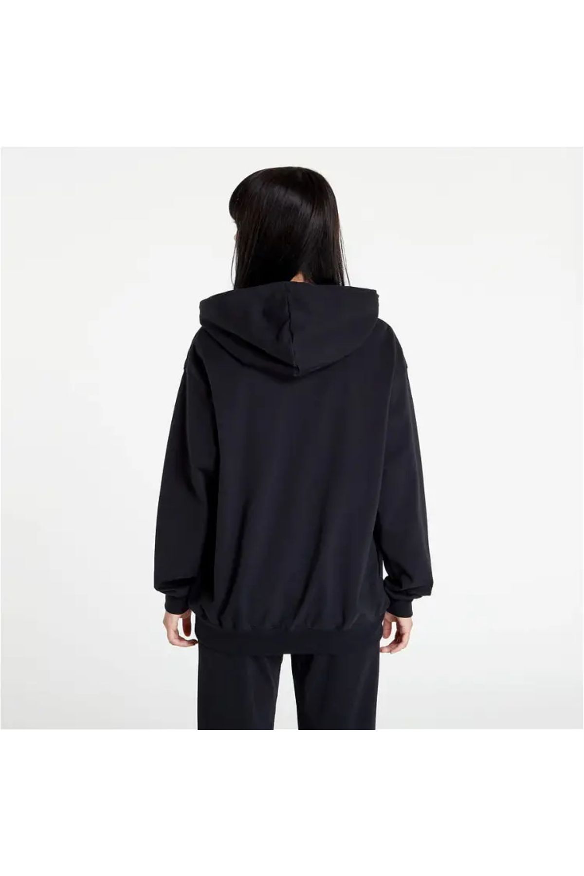 Nike سویشرت زنانه مشکی اورسایز ژرسی هودی اسپرت DM6415-010