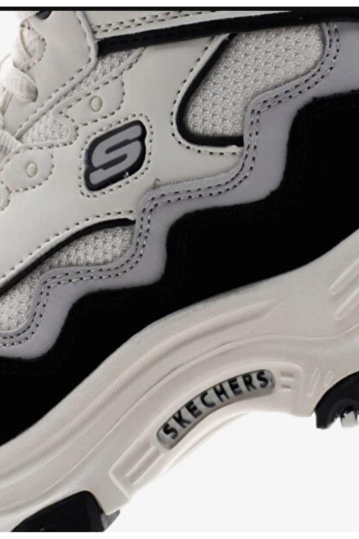 SKECHERS-حذاء نسائي من D'lites - New Lane Warm Tech باللون الأبيض والرمادي168026 WGRY- قالب عريض 7