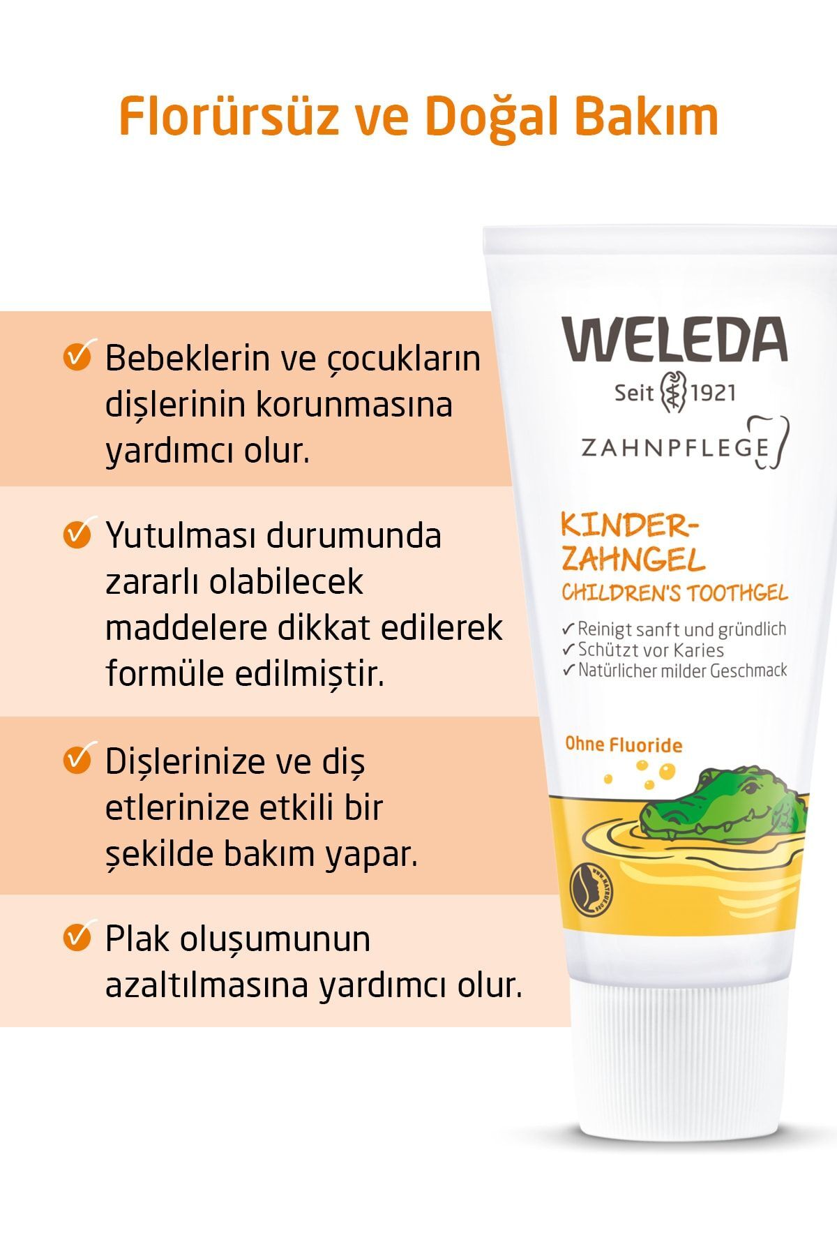 Weleda Bebek Ve Çocuklar Için Doğal Diş Macunu 2 X 50ml fotoğrafı 2 (önizleme)