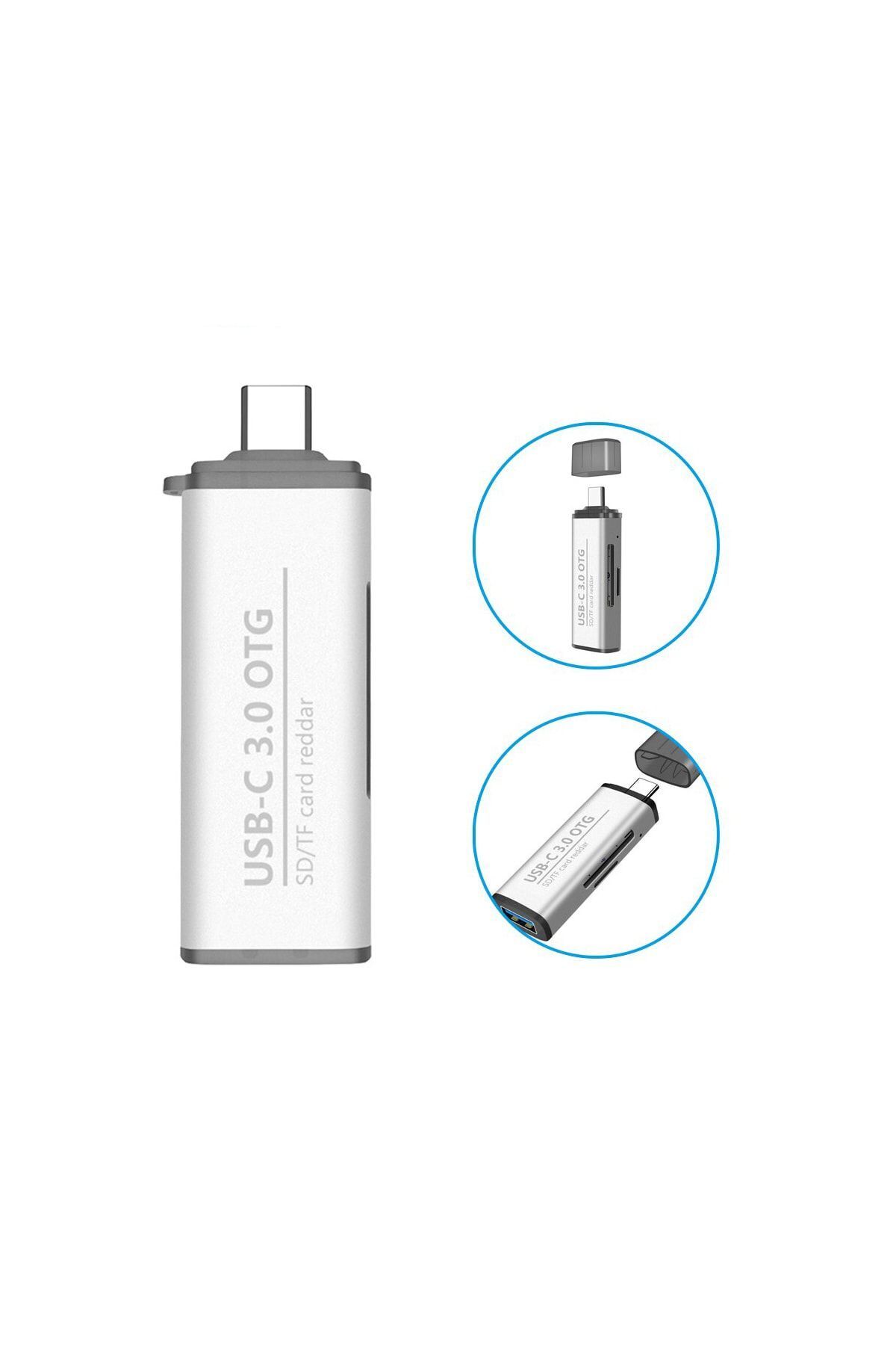 Streak-Type-c To Usb 3.0 Converter Sd TF Card Reader Adapter Otg - Silver 6