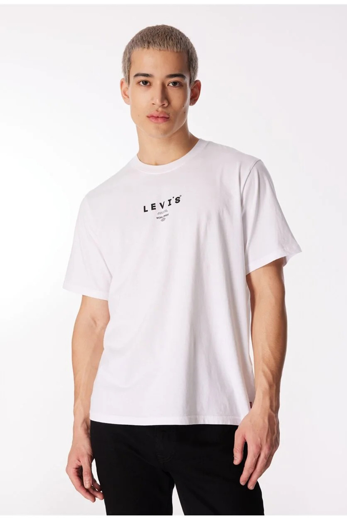 تی شرت لیوایز مردانه 100% پنبه سفید  طرح دار Relaxed/ریلکس    Regular/رگولار Daily/روزانه | Levi's A2082-0154 TR - تصویر 5