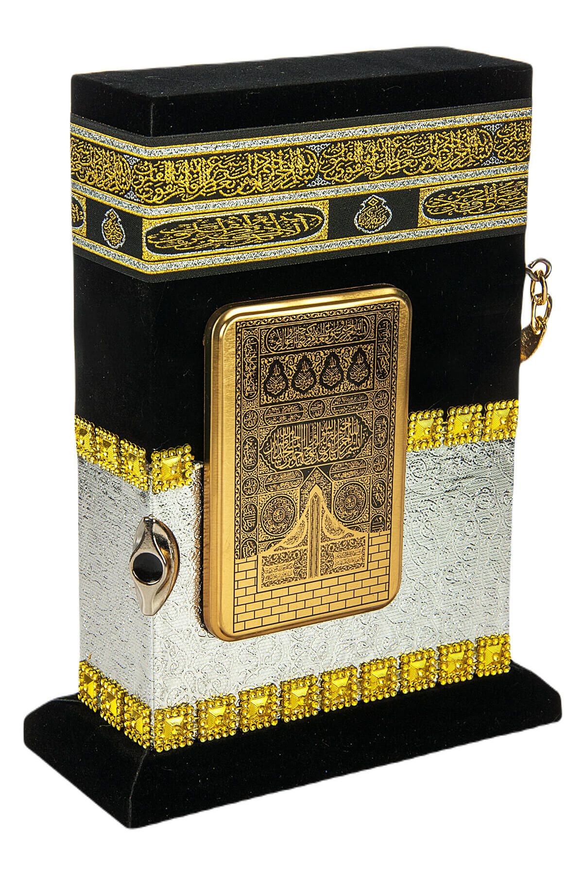 Ayfa Publications Священный Коран с каменной моделью Каабы — мальчик Хафиз — серебро 4897654301875