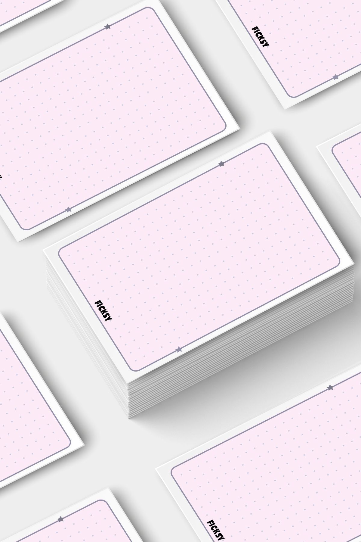 Ficksy-Colorful Note Card - 50 Pieces - 7*10 cm - Work Card - Notepad - Note Paper - Memo Pad - Planner 3