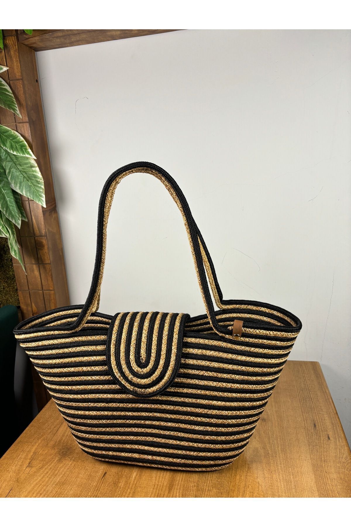 MaVaux Berry Magnetic Natural Straw Jute Beach Bag Seasonal Bag Summer Trend Trendyol