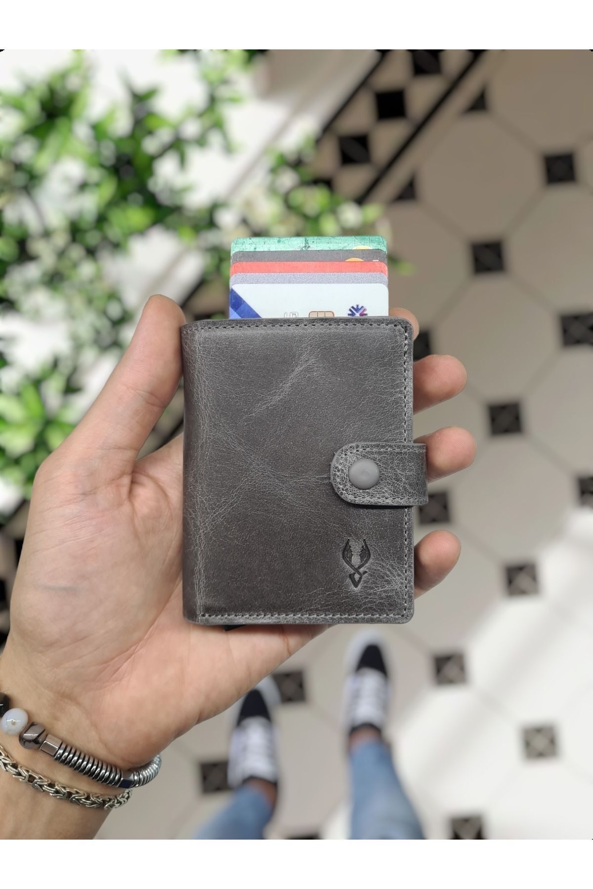 کیف پول مردانه و زنانه VISSO 685 کارت مکانیسم چرمی اصلی مقدس Visso leather