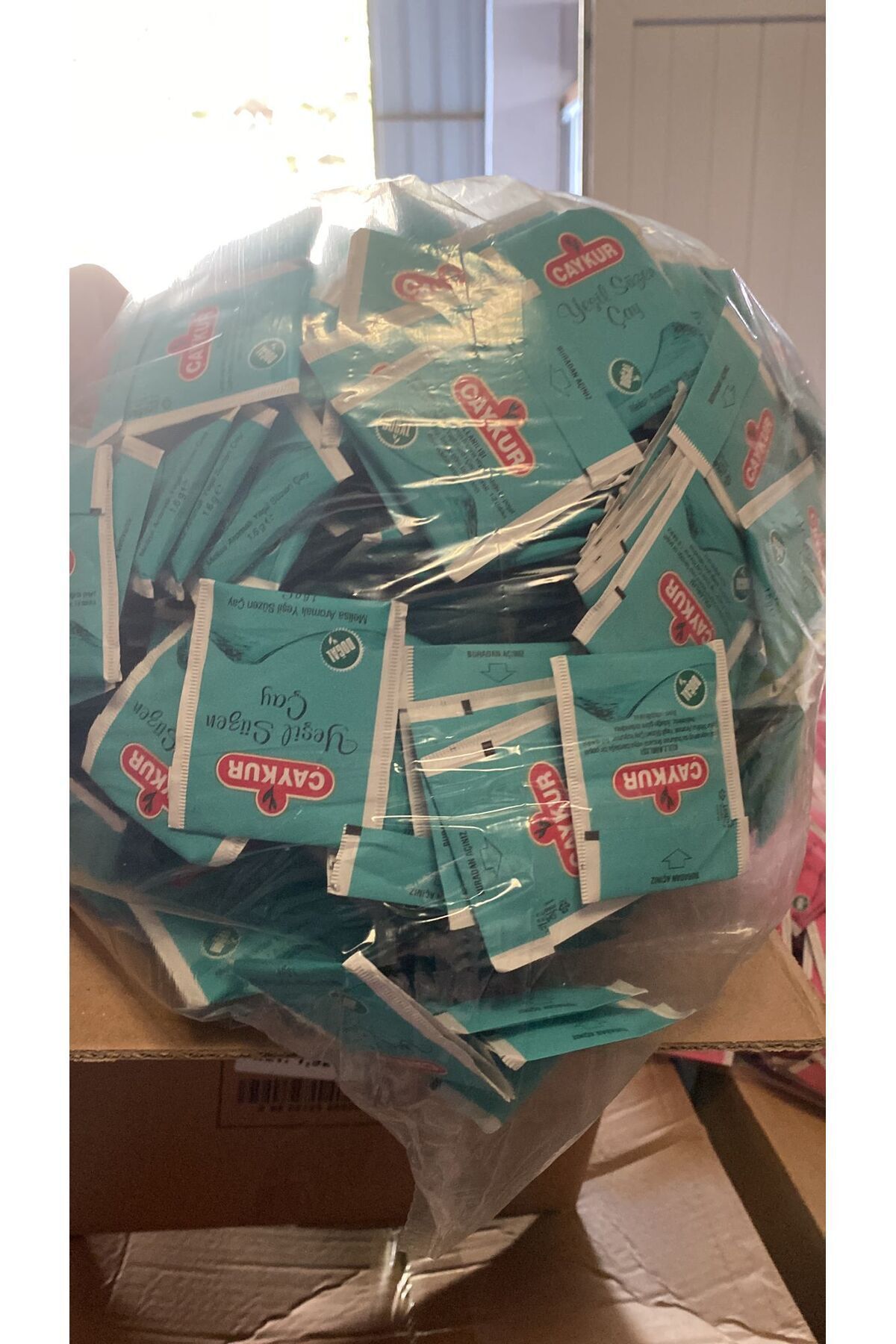 Çaykur Yeşil Çay Bardak Poşet Çay (Melisalı) 1200 adet (1 KOLİ)