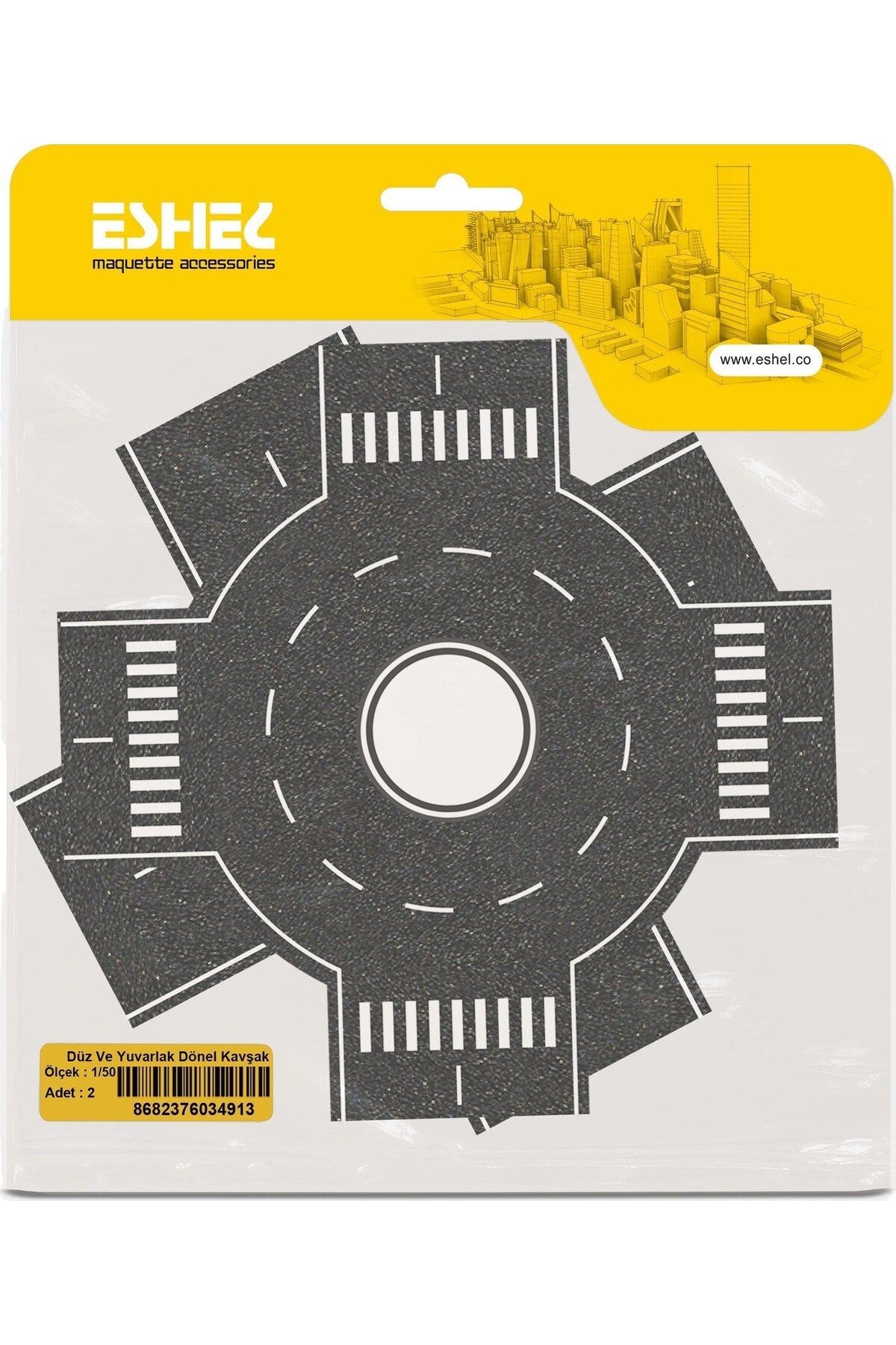 Eshel-1/50 Scale Model Flat and Round 2-Piece Crossroads Set 2