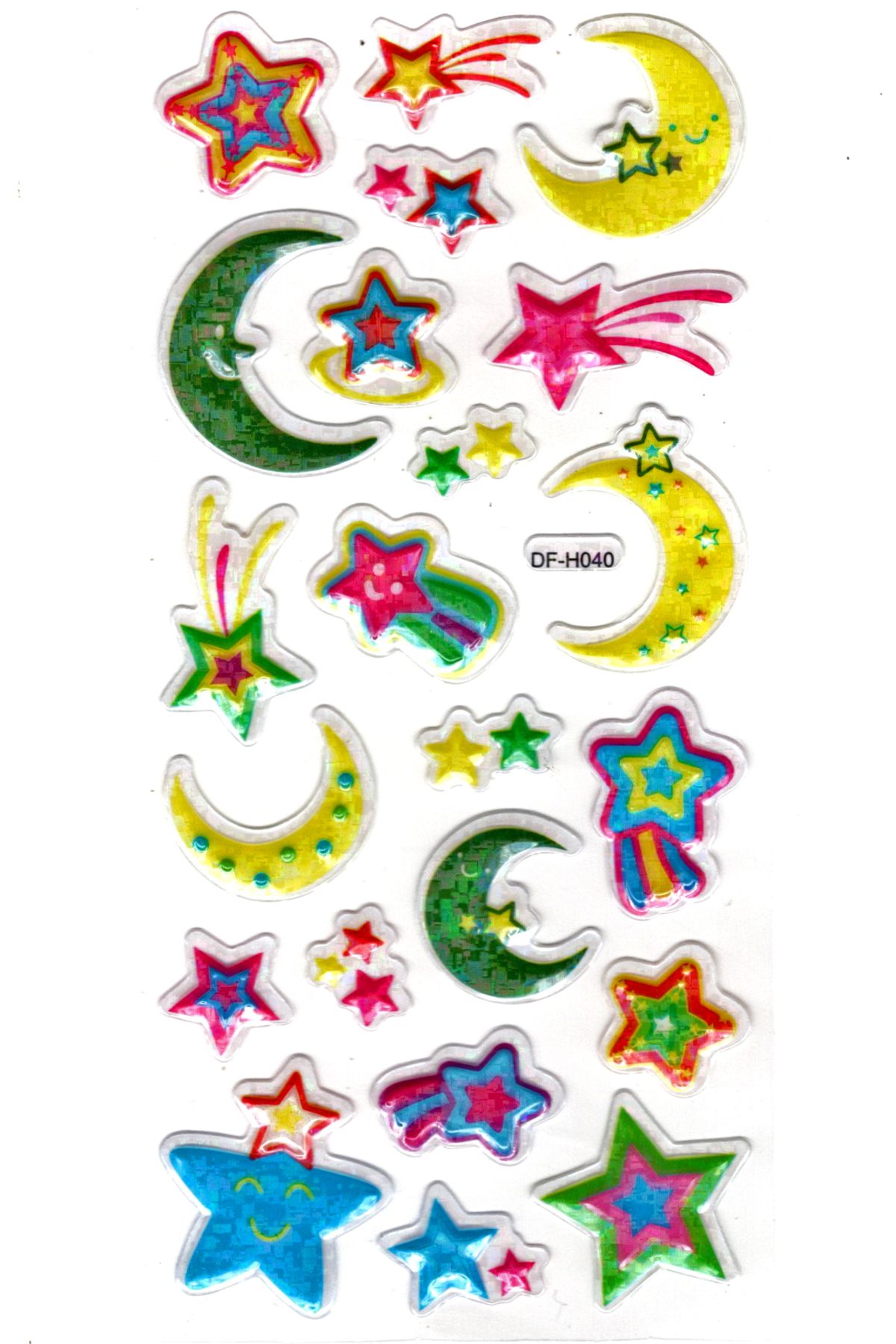 Limmy Autocolant Cu Model Stea Lunii 18x9cm - Autocolant În Relief Și Planificator (040) - One Size