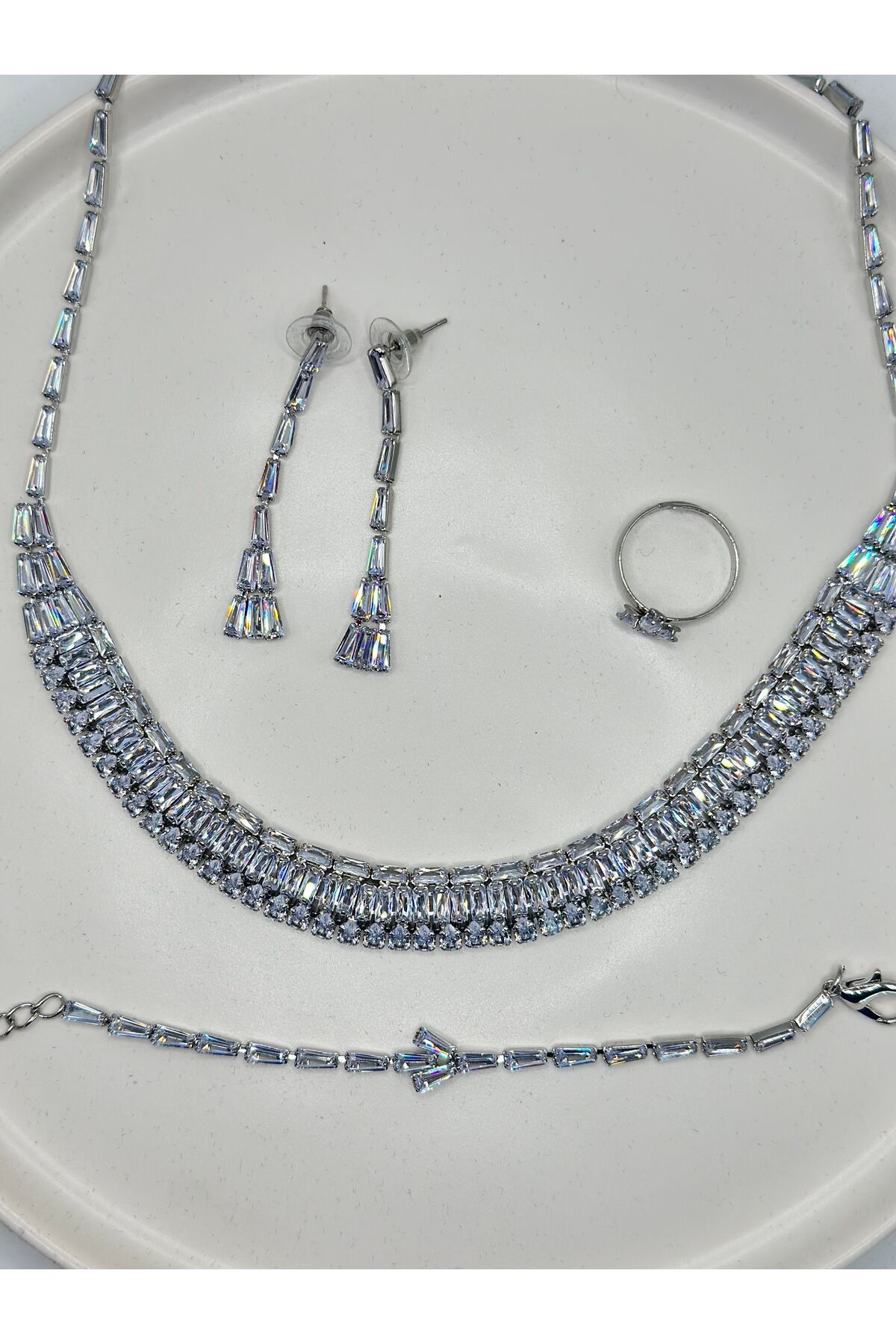 becgjewelry Gumu Renk Celik Set Tak m Kolye Bileklik Kupe Yuzuk Fiyat Yorumlar Trendyol