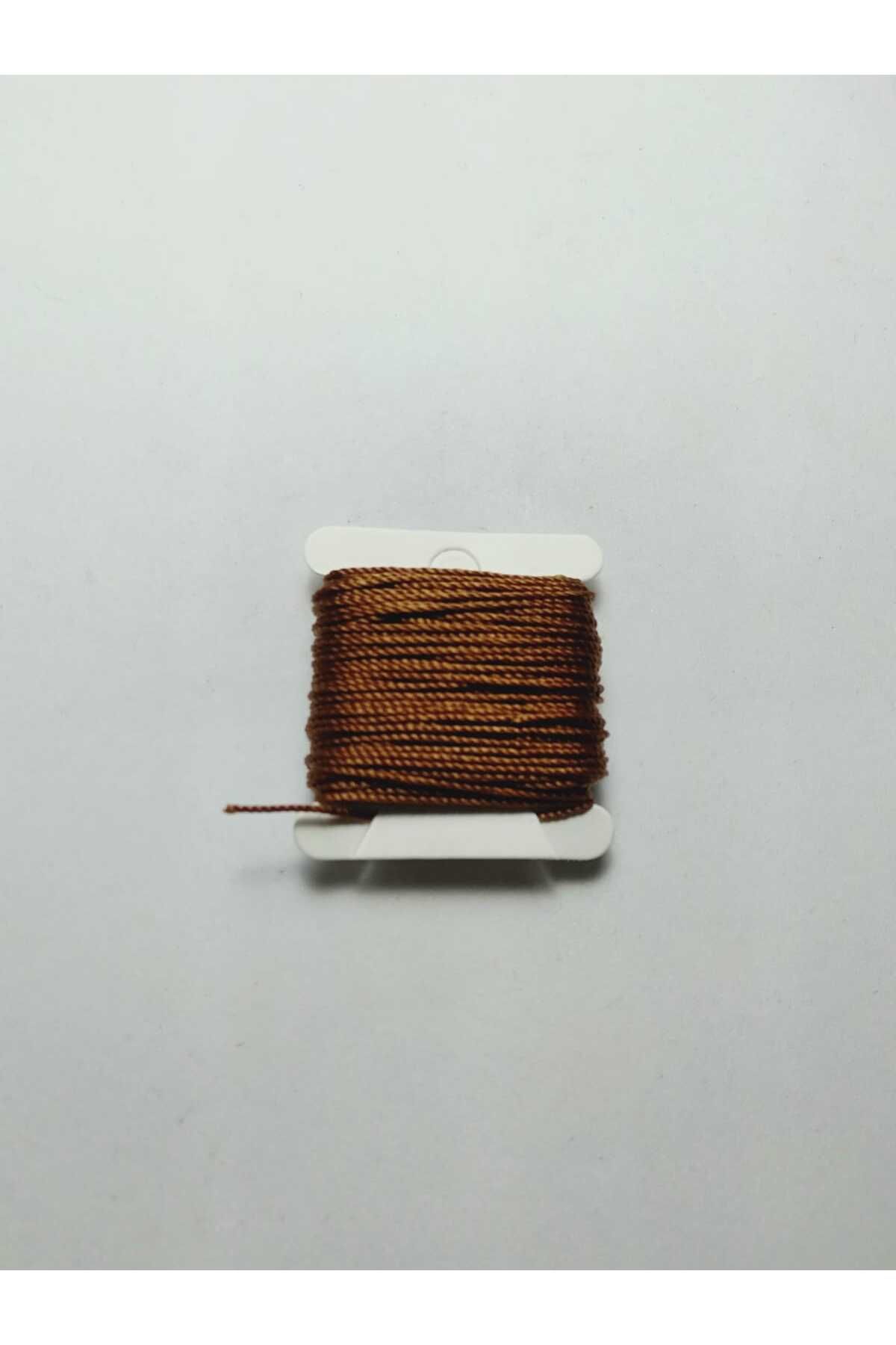 0.8 Mm 10 Metre Tesbih İpi Altın Kahve Renk