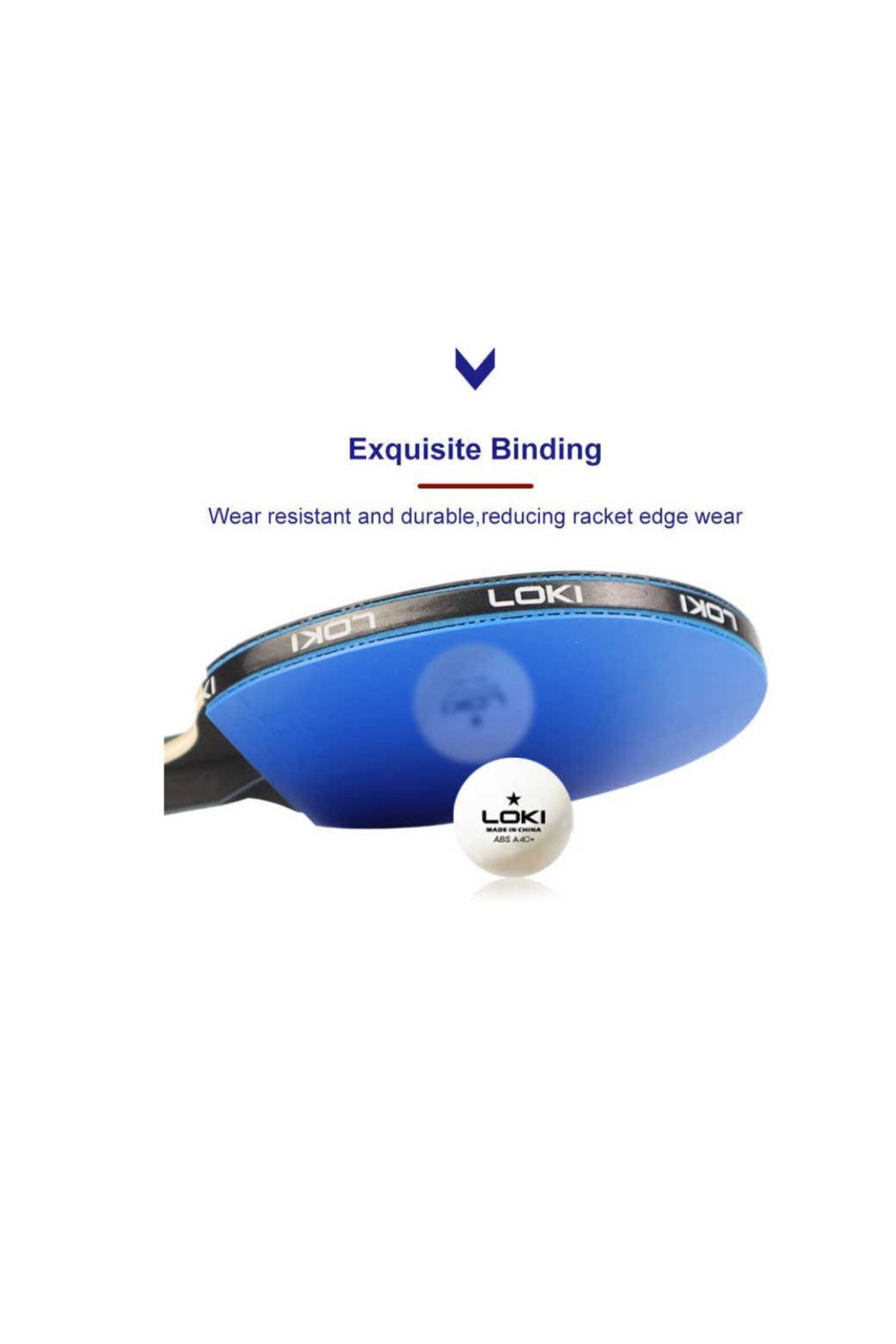 LOKİ-Wang Hao Blue Table Tennis Racket Ittf Approved 2 Rackets 2 Balls 1 Case 3