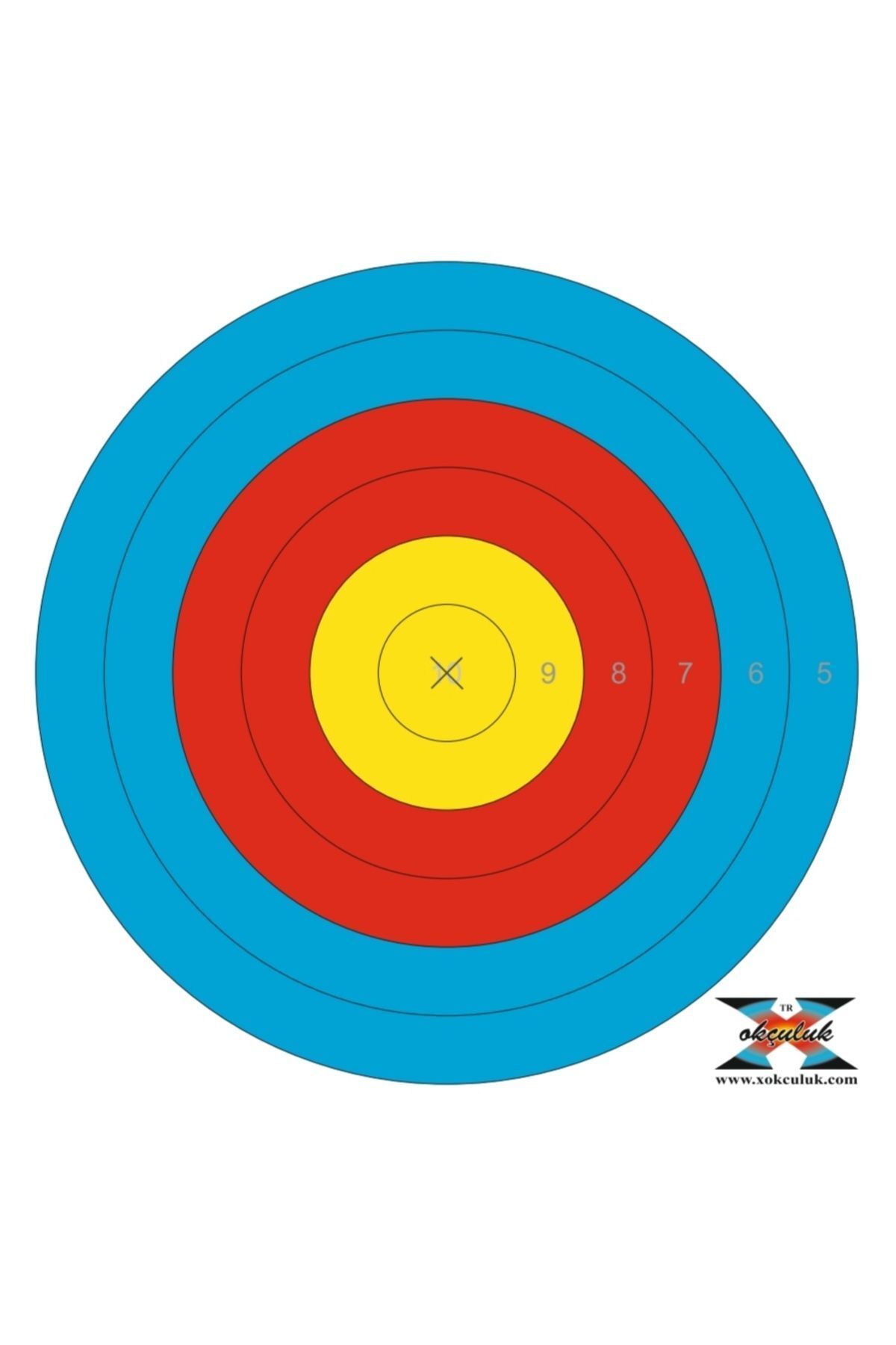 X OKÇULUK Hedef Kağıdı 80 Cm 6 Halka | 10 Adet