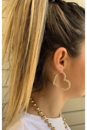 nordistanbul Gold Dokulu Kalp Küpe