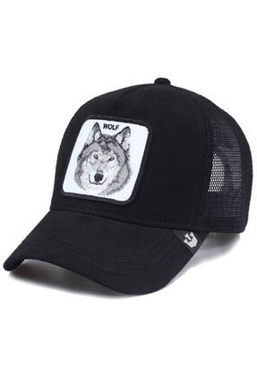 Wolf Kurt Hayvan Figürlü Unisex Siyah Şapka COSMO1322OUT