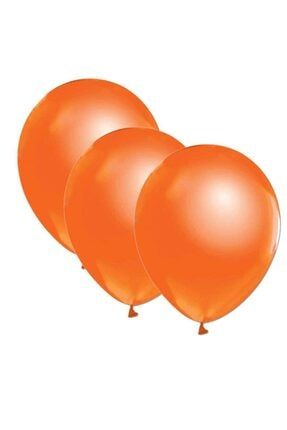 Metalik Balon Turuncu Renk 10 Adet P0002488