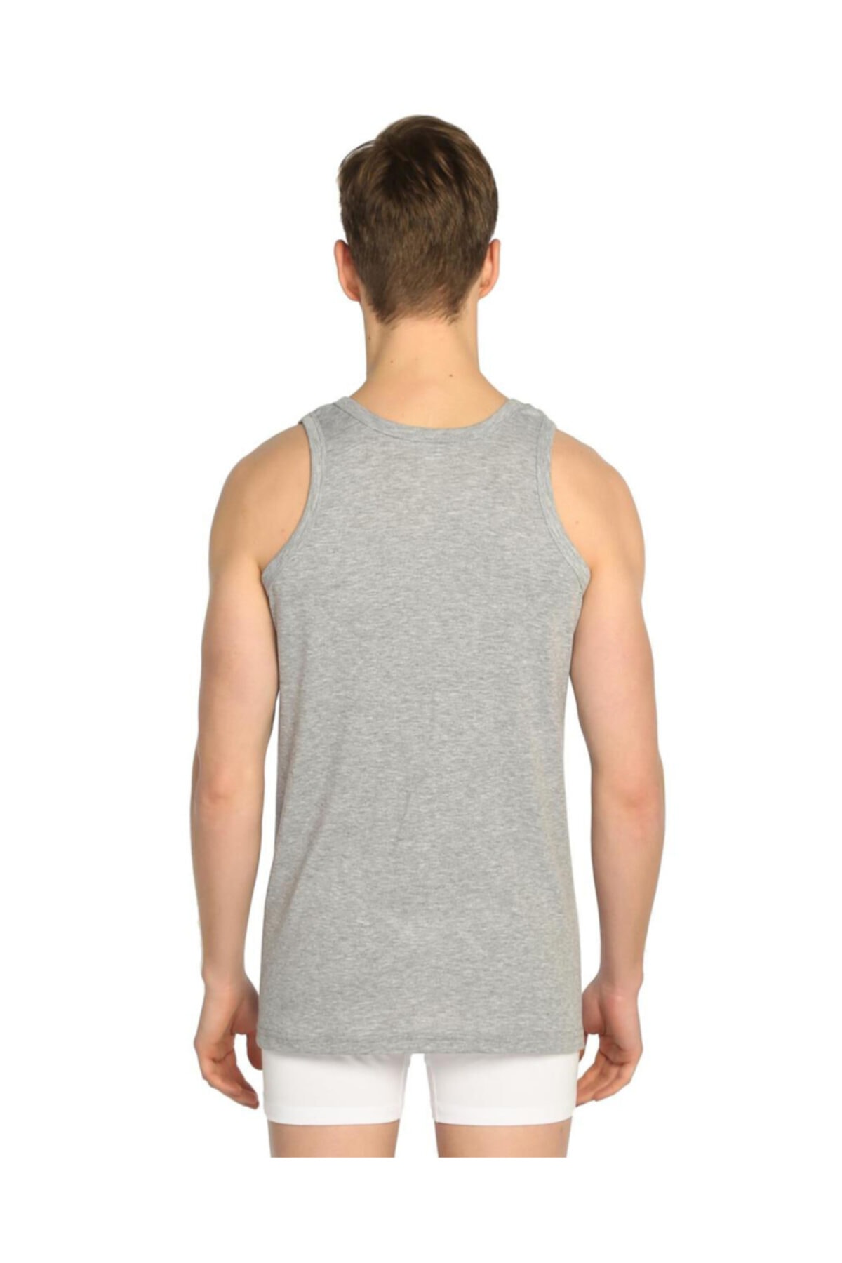 Tutku-Men's Rib Tank Top - Pack of 11 - Gray 3