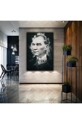 Atatürk Modelli Dekoratif Şık Kanvas Tablo HDY070427635